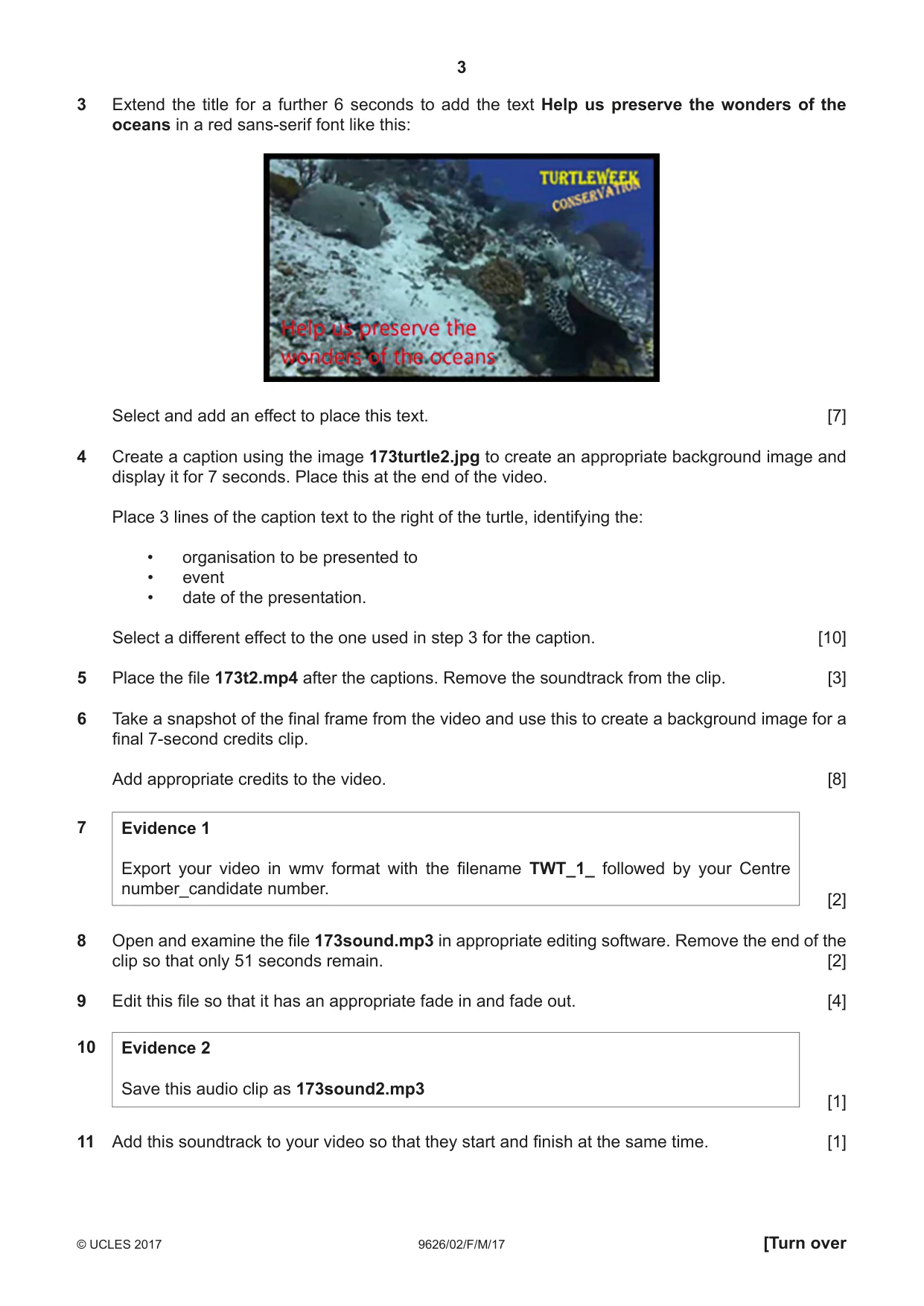 Cambridge A Level Information Technology (from 2017) 9626 2017 Feb/March Paper 2 · Variant 1 question paper, page 3 of 8