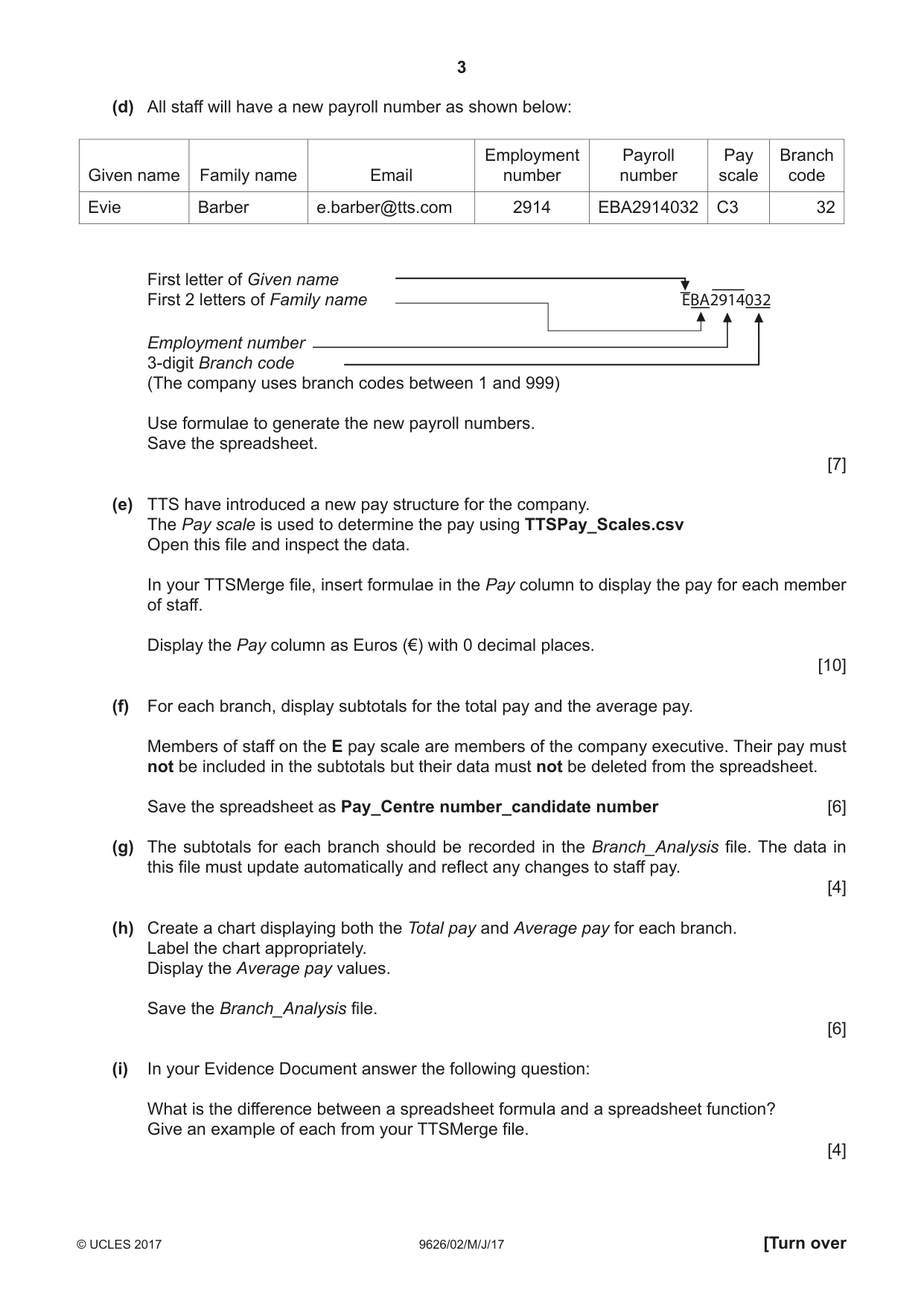 Cambridge A Level Information Technology (from 2017) 9626 2017 May/June Paper 2 · Variant 1 question paper, page 3 of 8