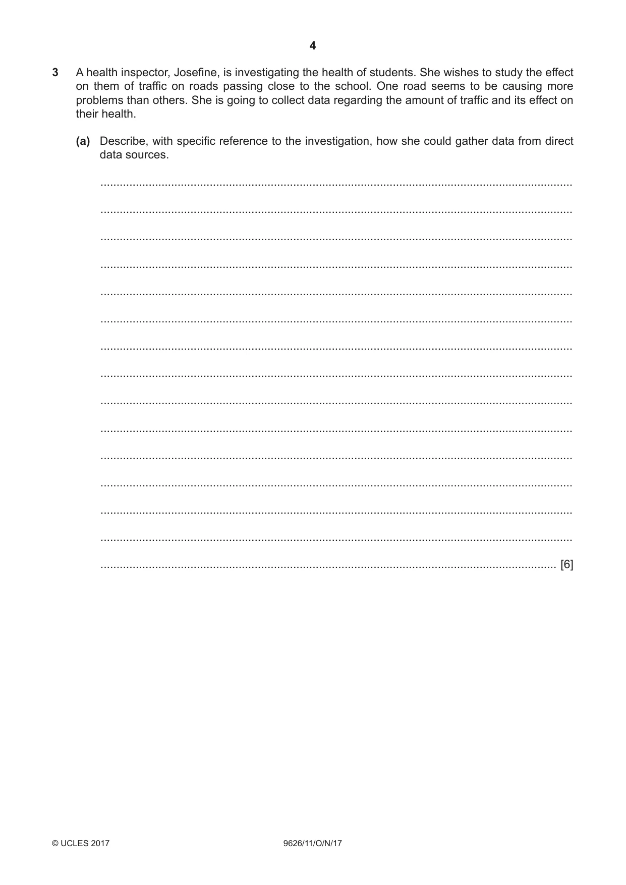 Cambridge A Level Information Technology (from 2017) 9626 2017 Oct/Nov Paper 1 · Variant 1 question paper, page 4 of 16