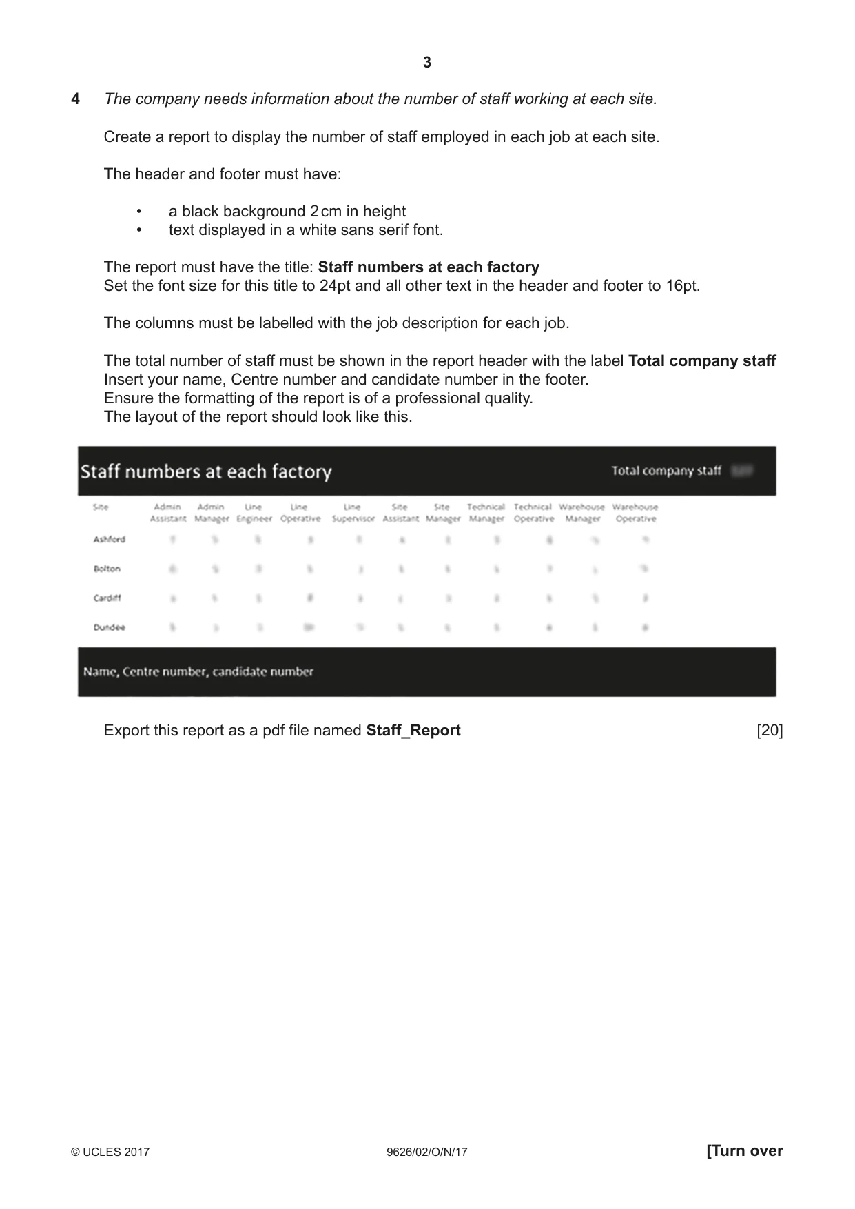 Cambridge A Level Information Technology (from 2017) 9626 2017 Oct/Nov Paper 2 · Variant 1 question paper, page 3 of 8