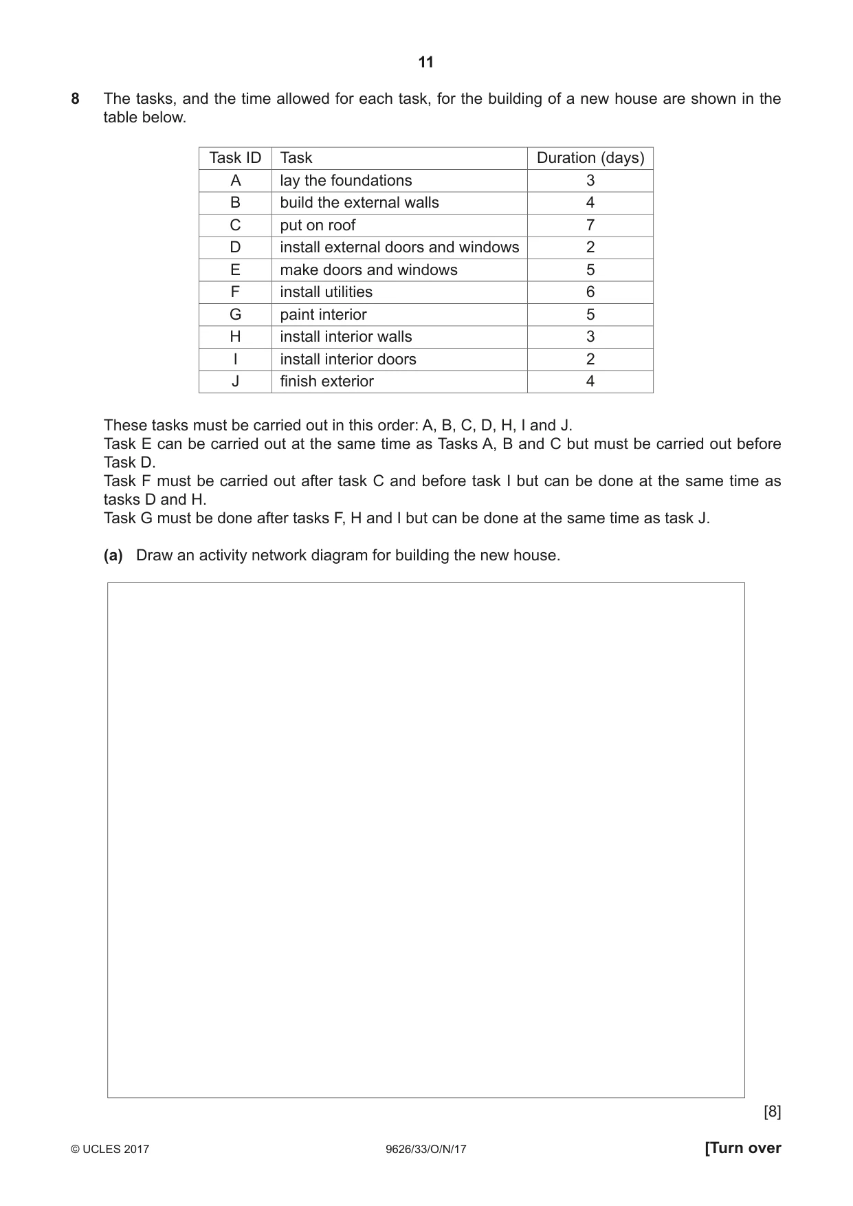 Cambridge A Level Information Technology (from 2017) 9626 2017 Oct/Nov Paper 3 · Variant 3 question paper, page 11 of 16