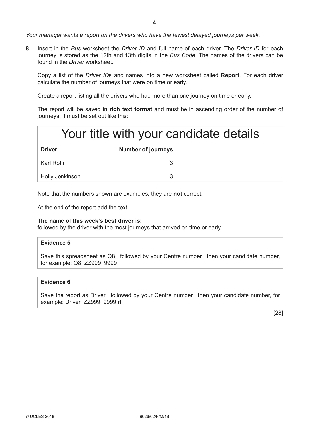 Cambridge A Level Information Technology (from 2017) 9626 2018 Feb/March Paper 2 · Variant 0 question paper, page 4 of 8