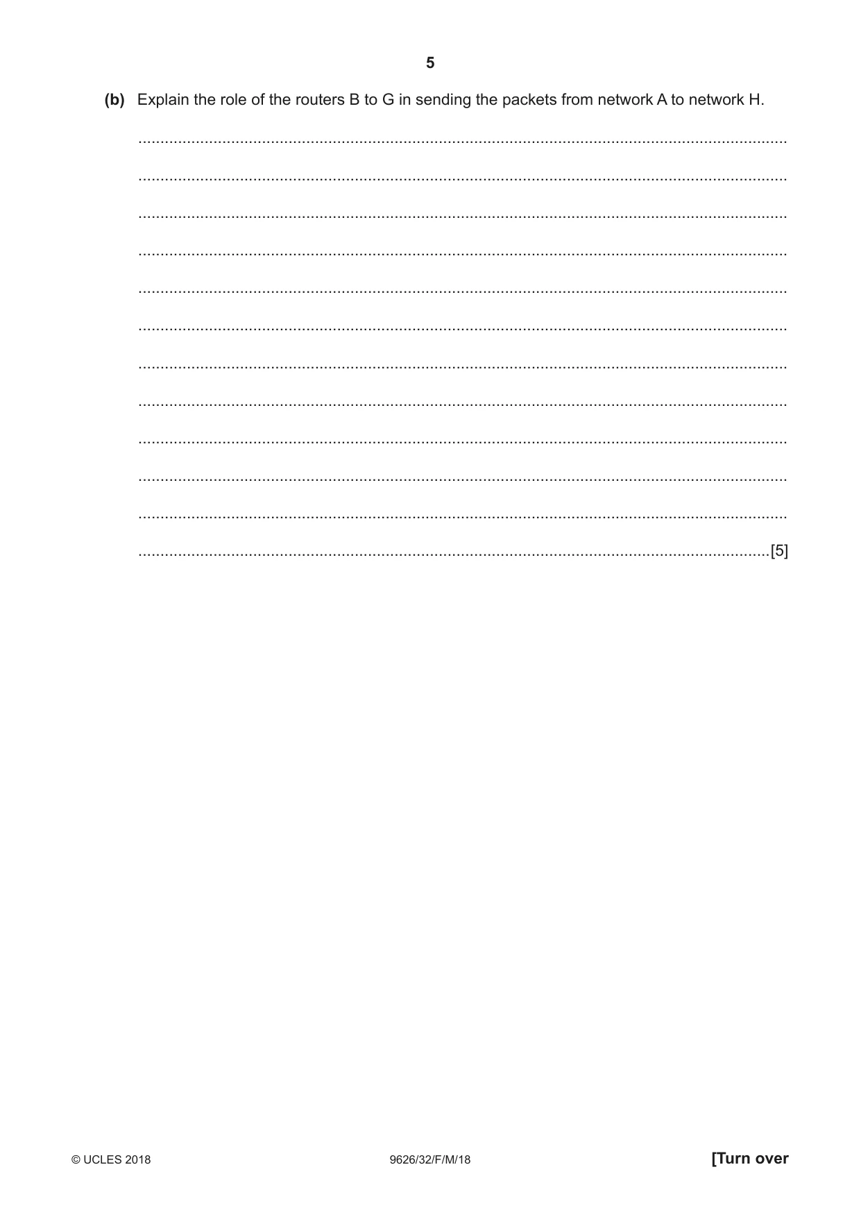 Cambridge A Level Information Technology (from 2017) 9626 2018 Feb/March Paper 3 · Variant 2 question paper, page 5 of 20