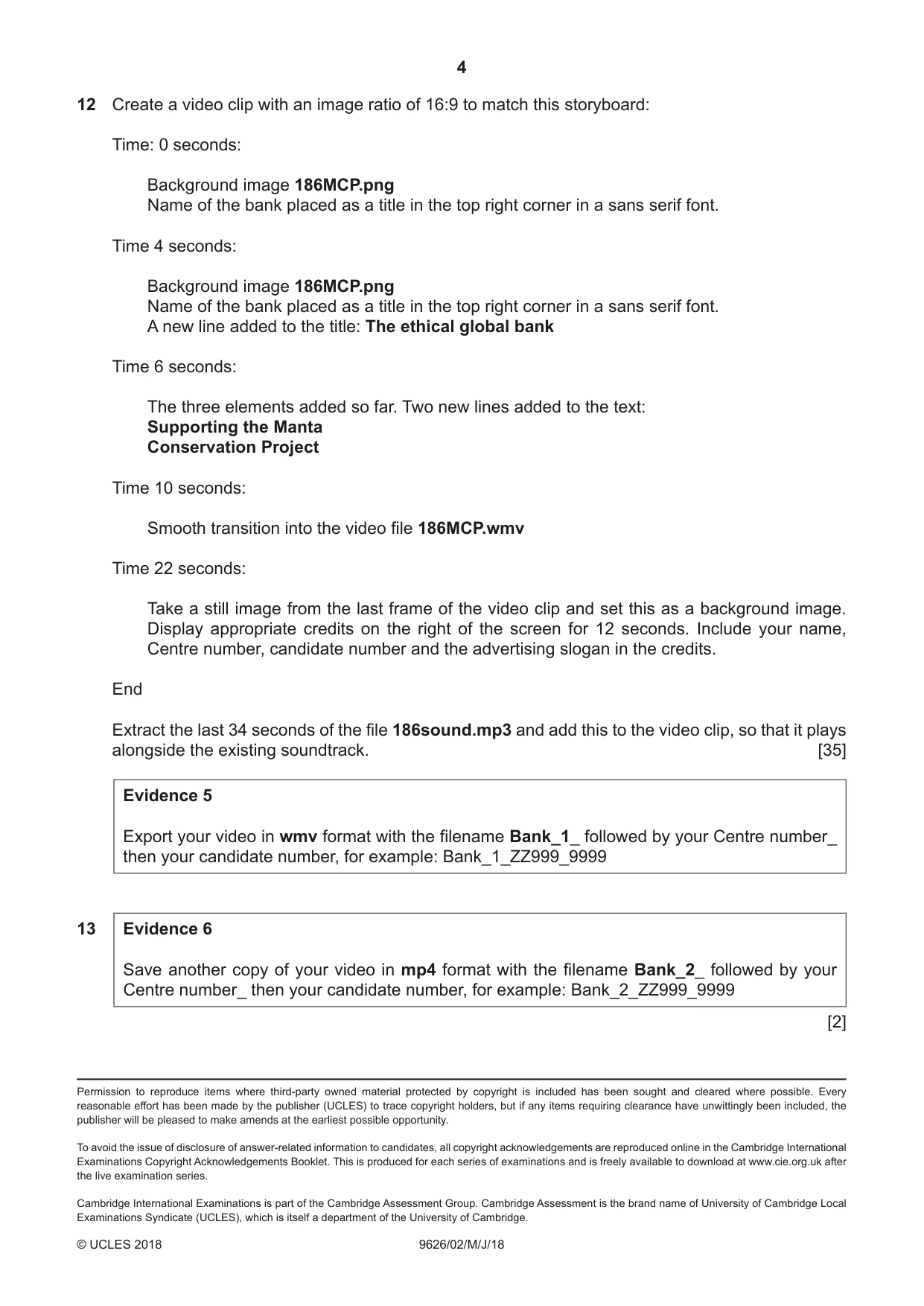 Cambridge A Level Information Technology (from 2017) 9626 2018 May/June Paper 2 · Variant 0 question paper, page 4 of 4