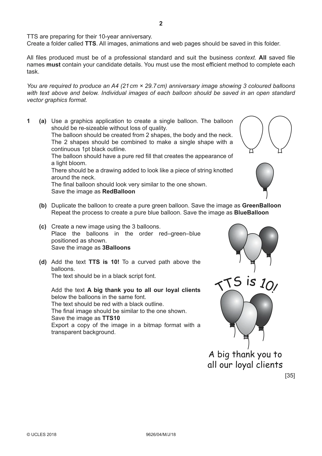 Cambridge A Level Information Technology (from 2017) 9626 2018 May/June Paper 4 · Variant 0 question paper, page 2 of 8