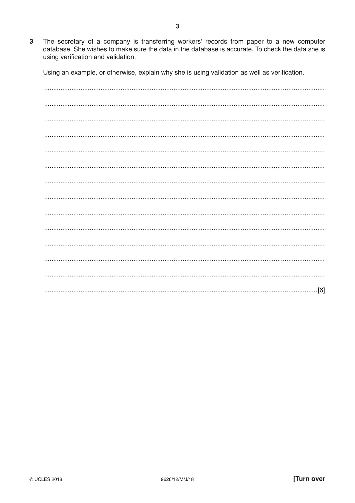 Cambridge A Level Information Technology (from 2017) 9626 2018 May/June Paper 1 · Variant 2 question paper, page 3 of 16