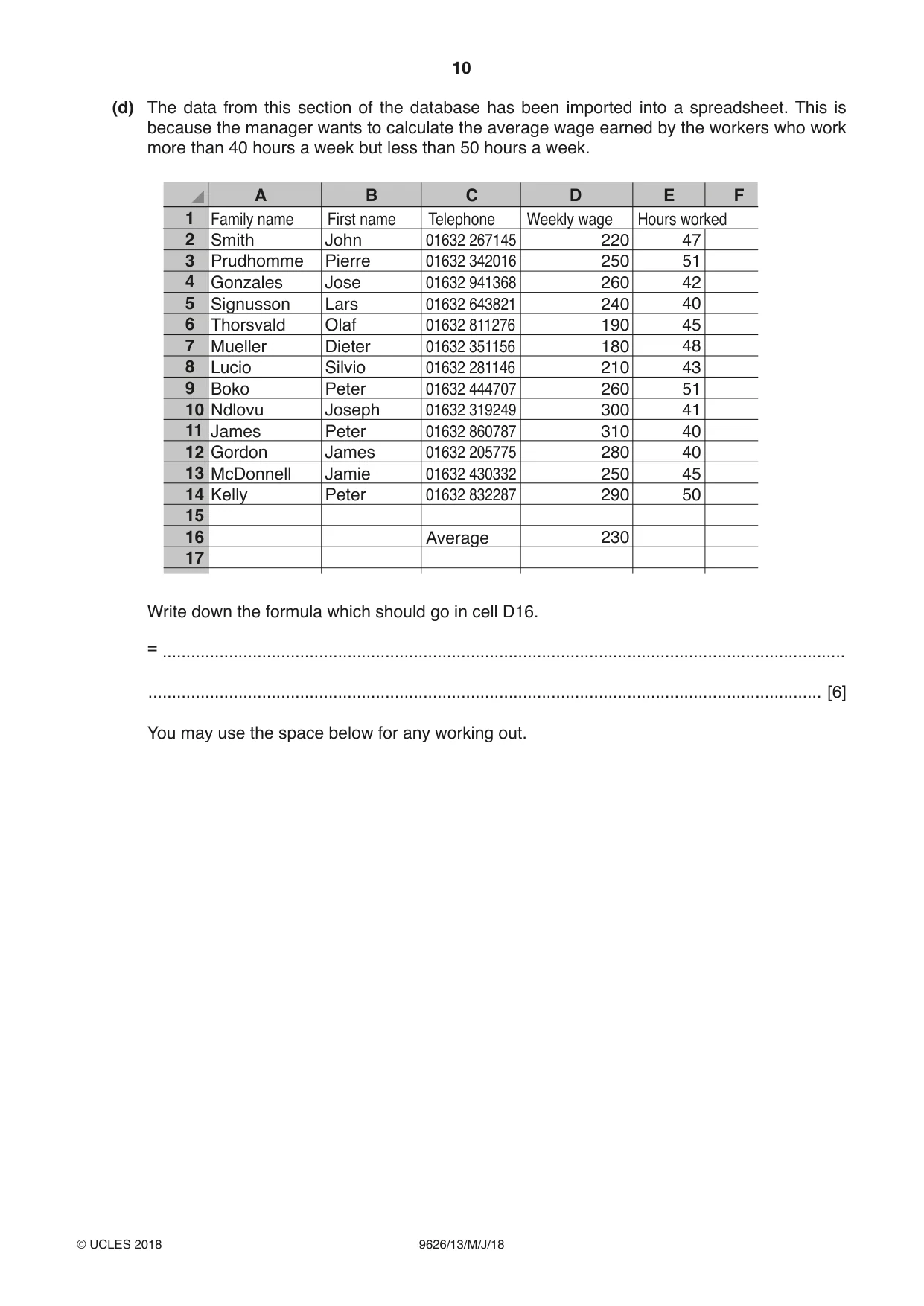 Cambridge A Level Information Technology (from 2017) 9626 2018 May/June Paper 1 · Variant 3 question paper, page 10 of 16