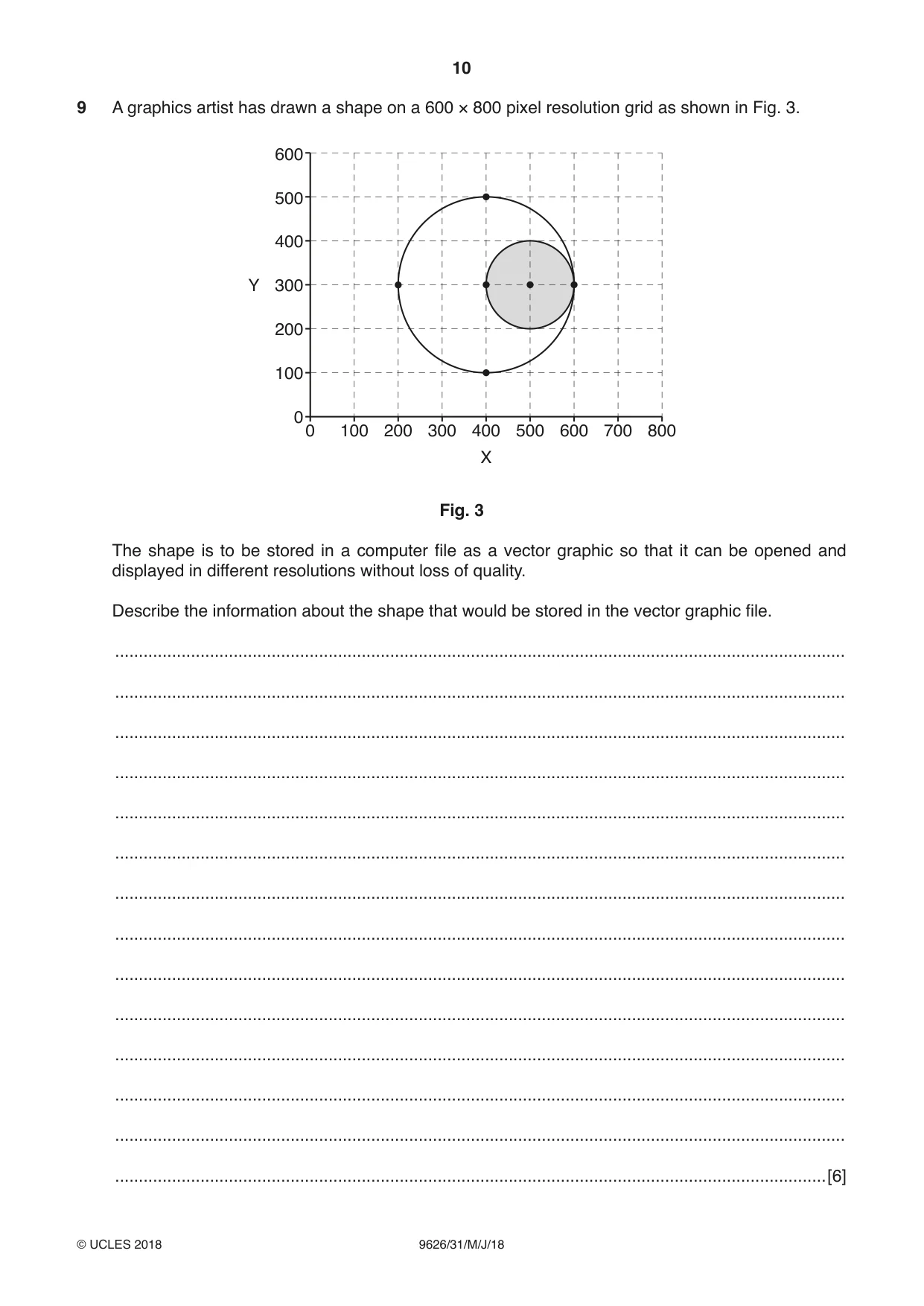 Cambridge A Level Information Technology (from 2017) 9626 2018 May/June Paper 3 · Variant 1 question paper, page 10 of 16