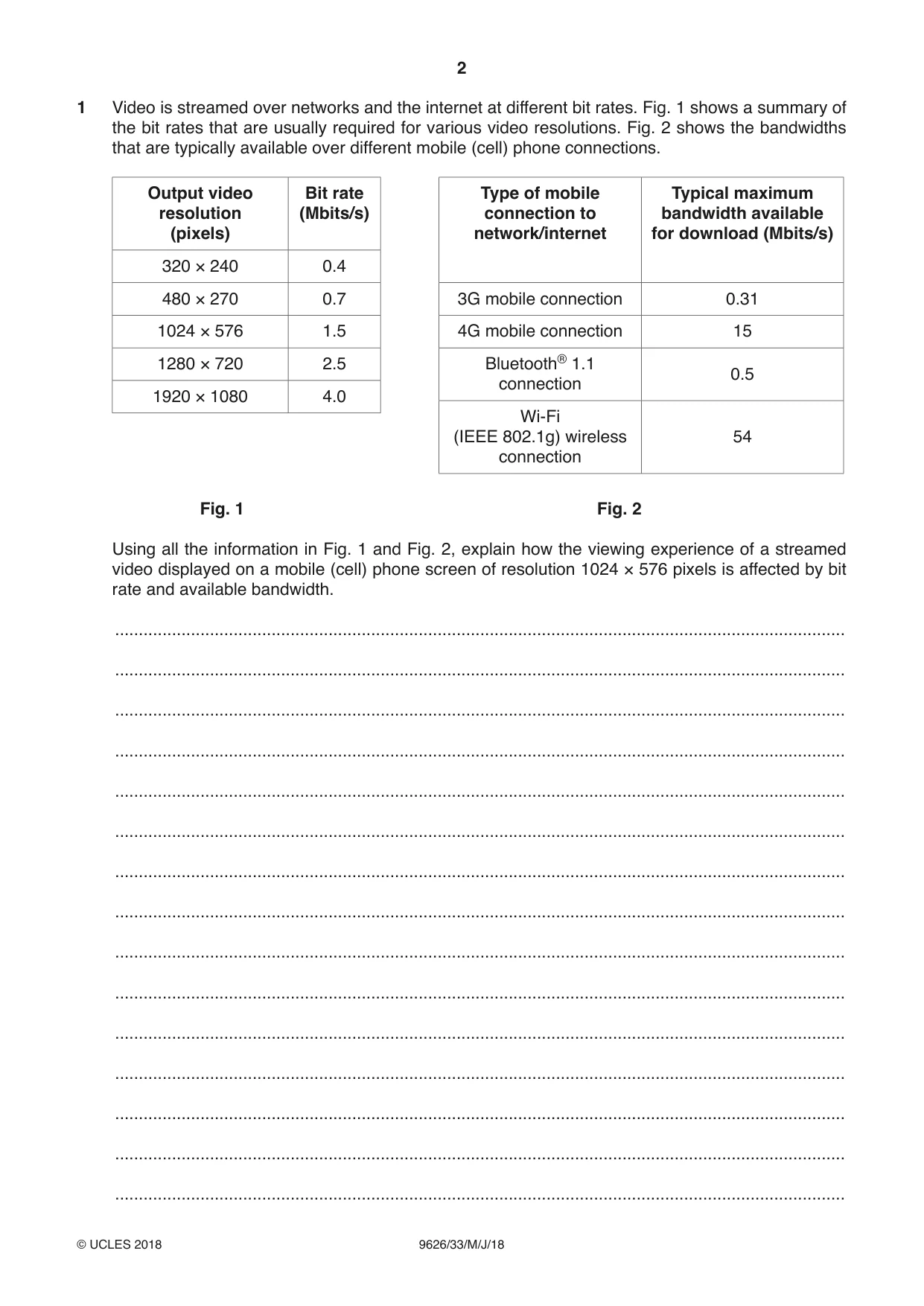 Cambridge A Level Information Technology (from 2017) 9626 2018 May/June Paper 3 · Variant 3 question paper, page 2 of 16
