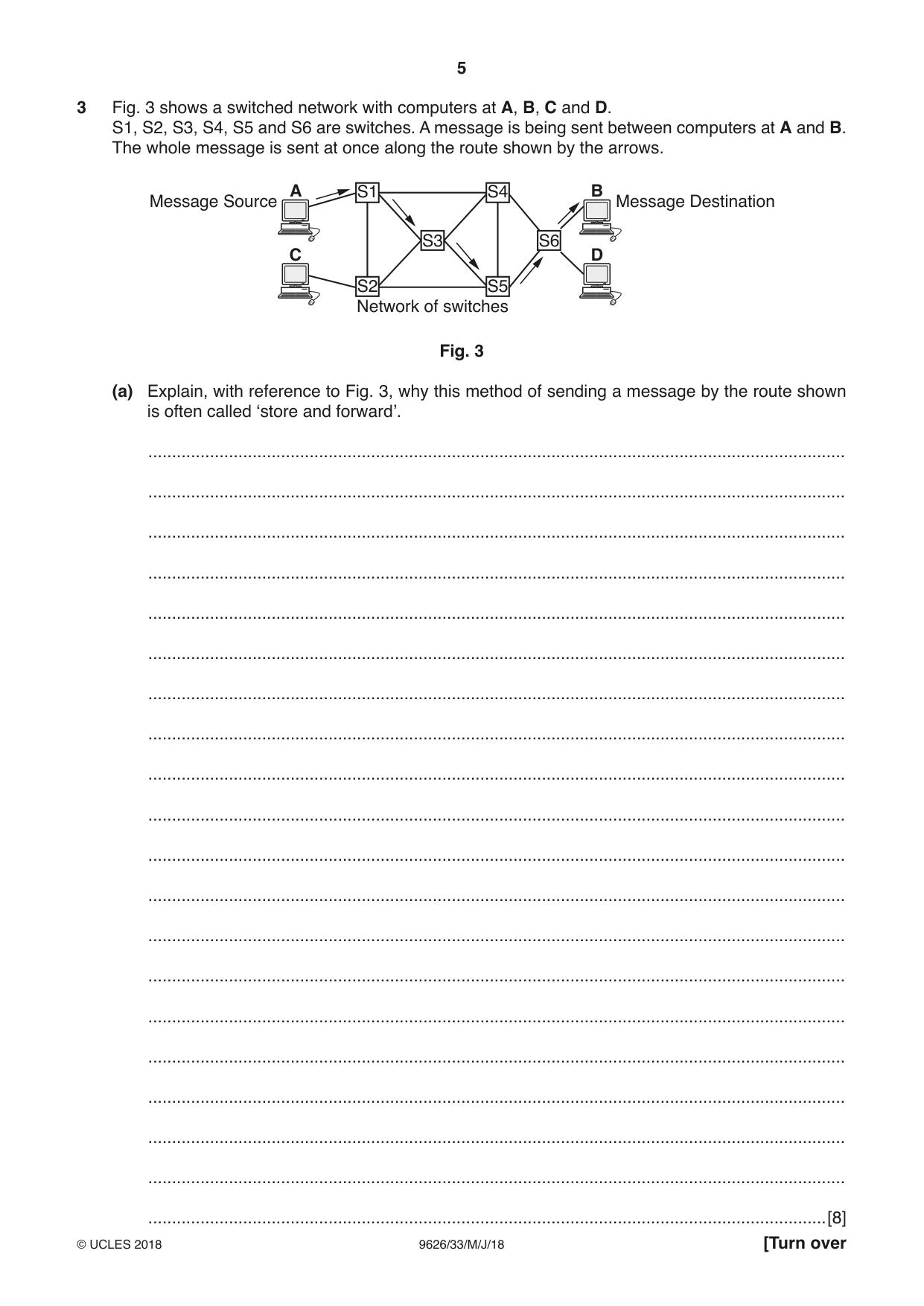 Cambridge A Level Information Technology (from 2017) 9626 2018 May/June Paper 3 · Variant 3 question paper, page 5 of 16
