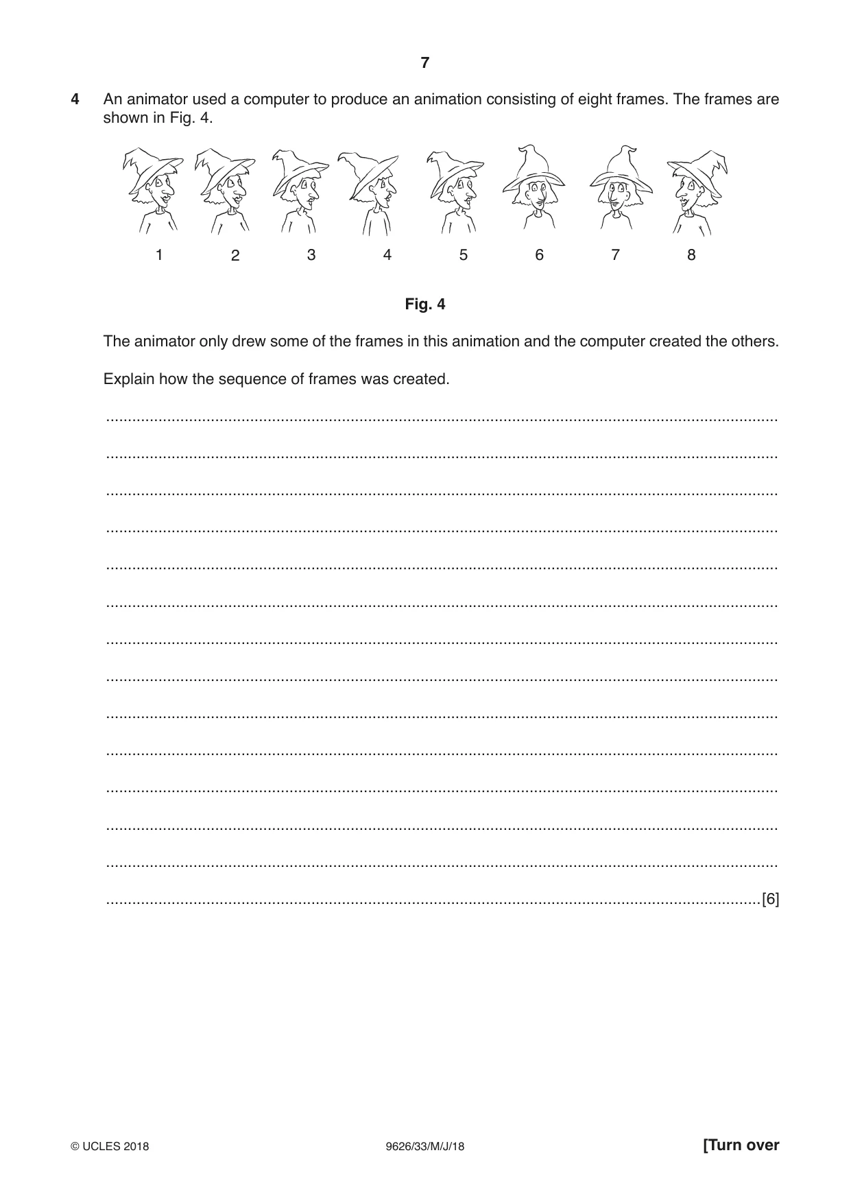 Cambridge A Level Information Technology (from 2017) 9626 2018 May/June Paper 3 · Variant 3 question paper, page 7 of 16
