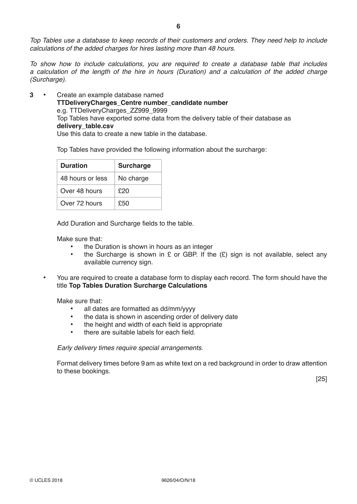Cambridge A Level Information Technology (from 2017) 9626 2018 Oct/Nov Paper 4 · Variant 0 question paper, page 6 of 8