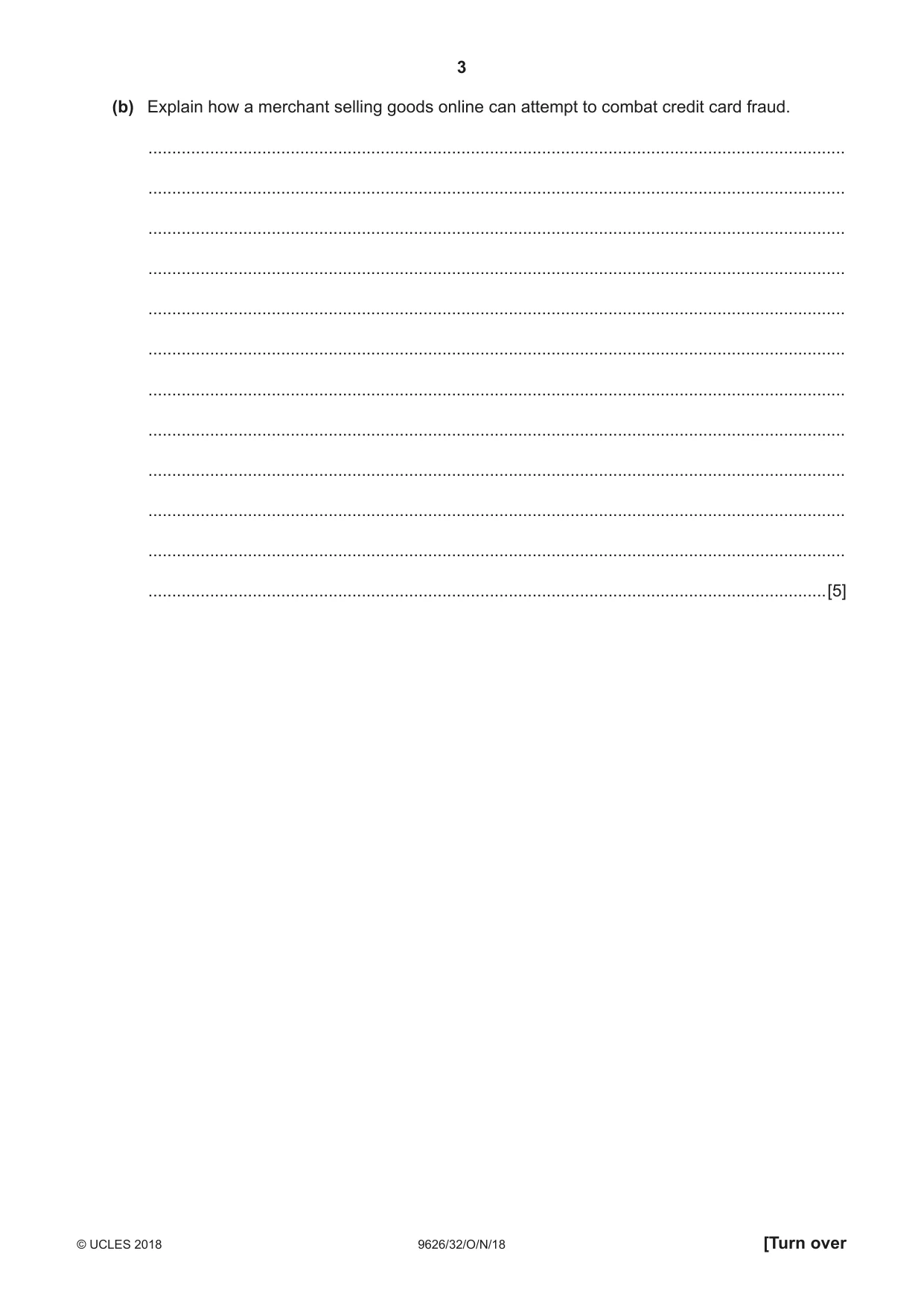 Cambridge A Level Information Technology (from 2017) 9626 2018 Oct/Nov Paper 3 · Variant 2 question paper, page 3 of 16
