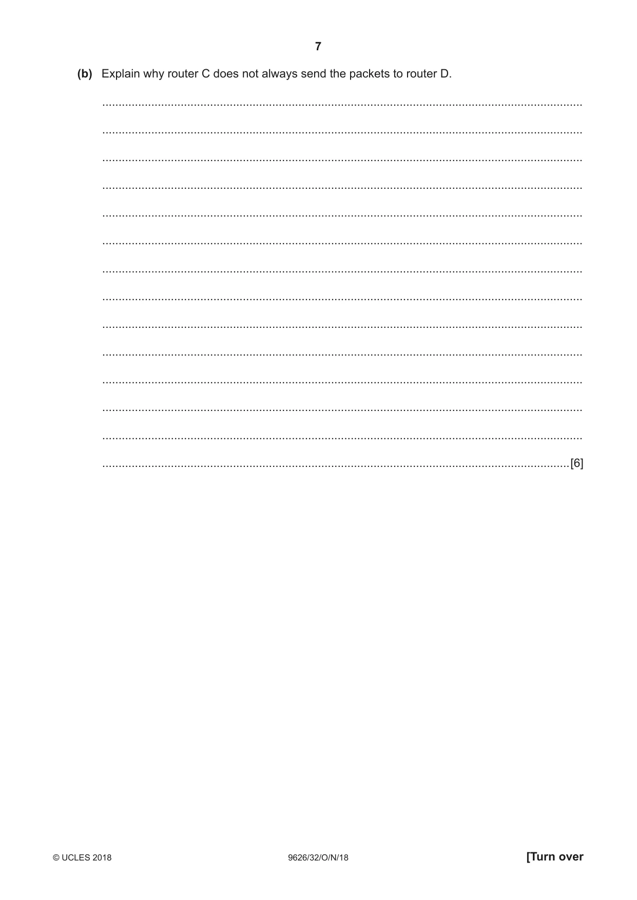 Cambridge A Level Information Technology (from 2017) 9626 2018 Oct/Nov Paper 3 · Variant 2 question paper, page 7 of 16