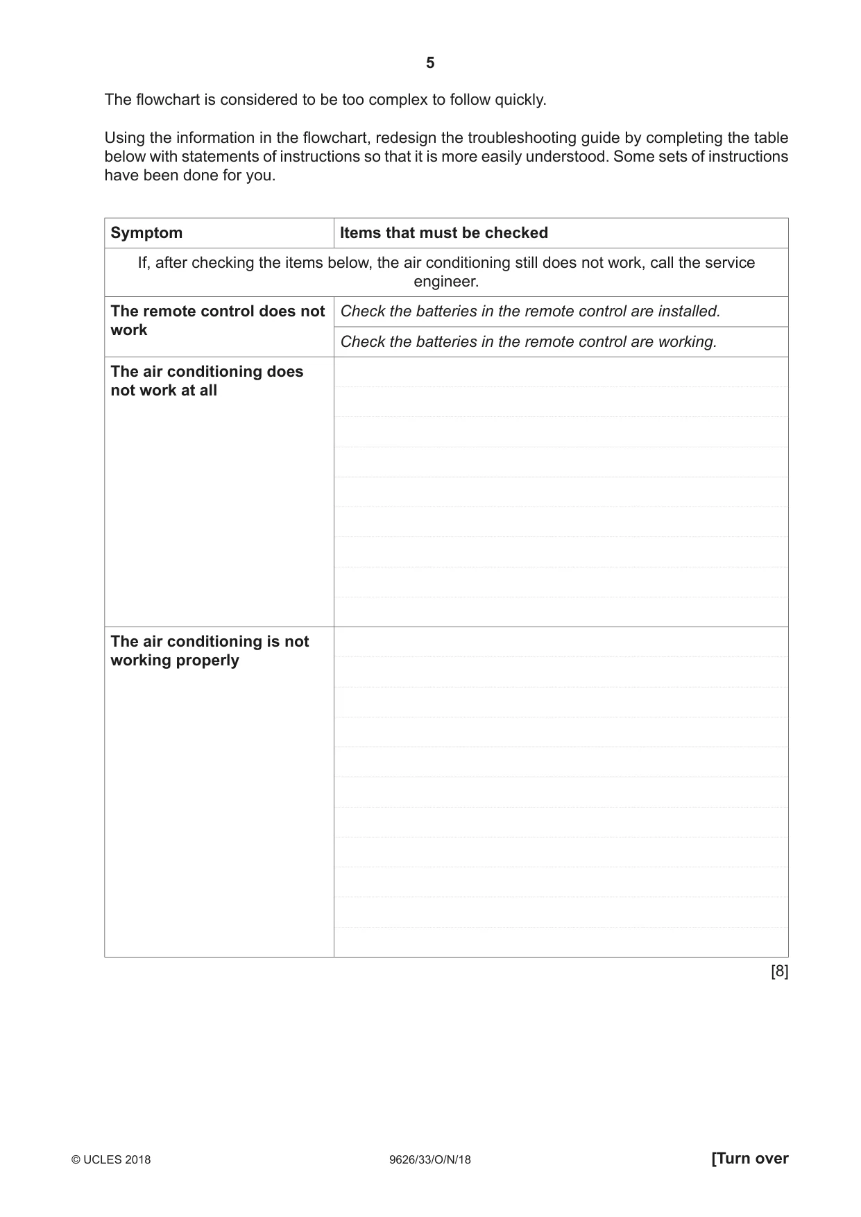 Cambridge A Level Information Technology (from 2017) 9626 2018 Oct/Nov Paper 3 · Variant 3 question paper, page 5 of 20