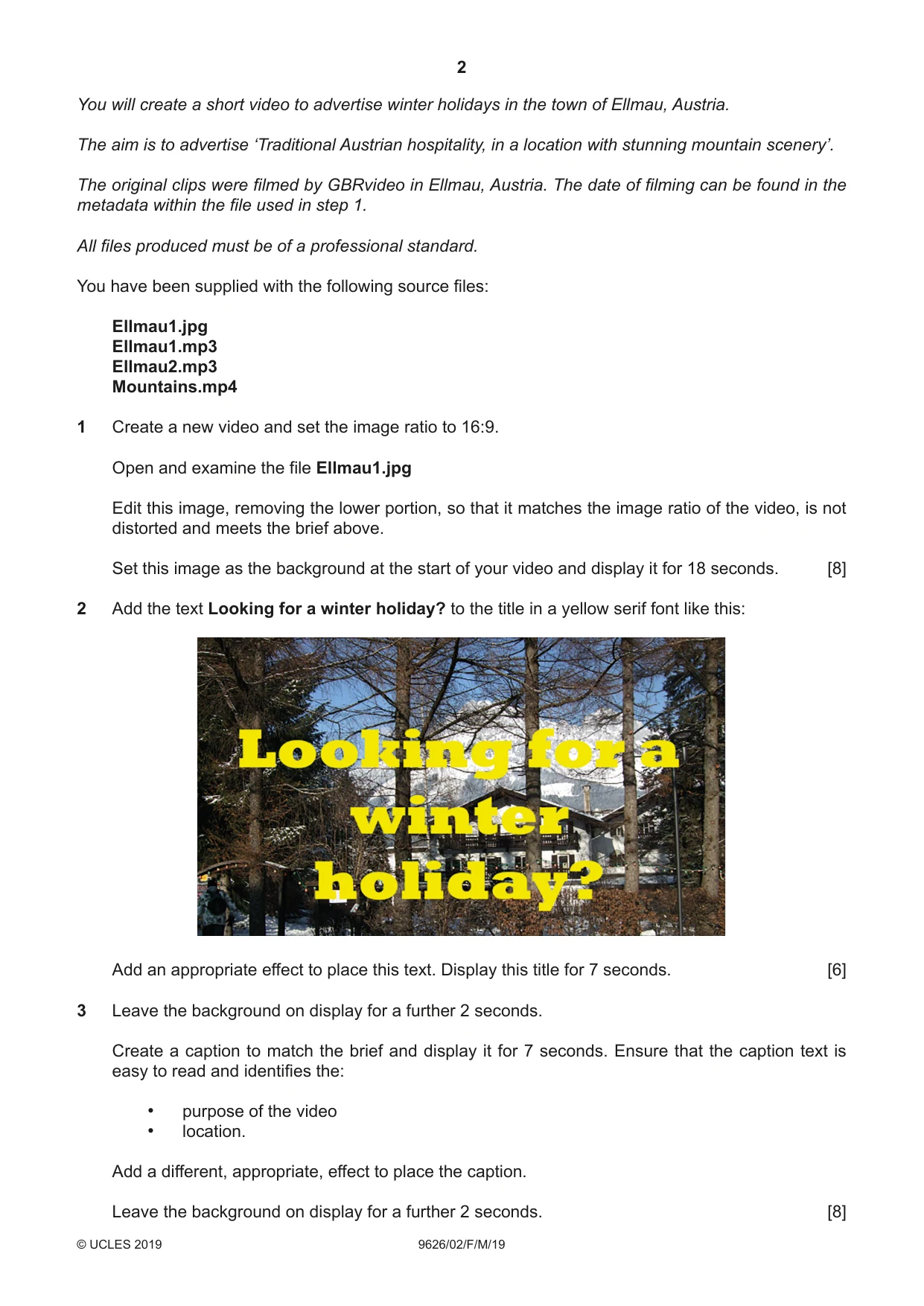 Cambridge A Level Information Technology (from 2017) 9626 2019 Feb/March Paper 2 · Variant 0 question paper, page 2 of 8