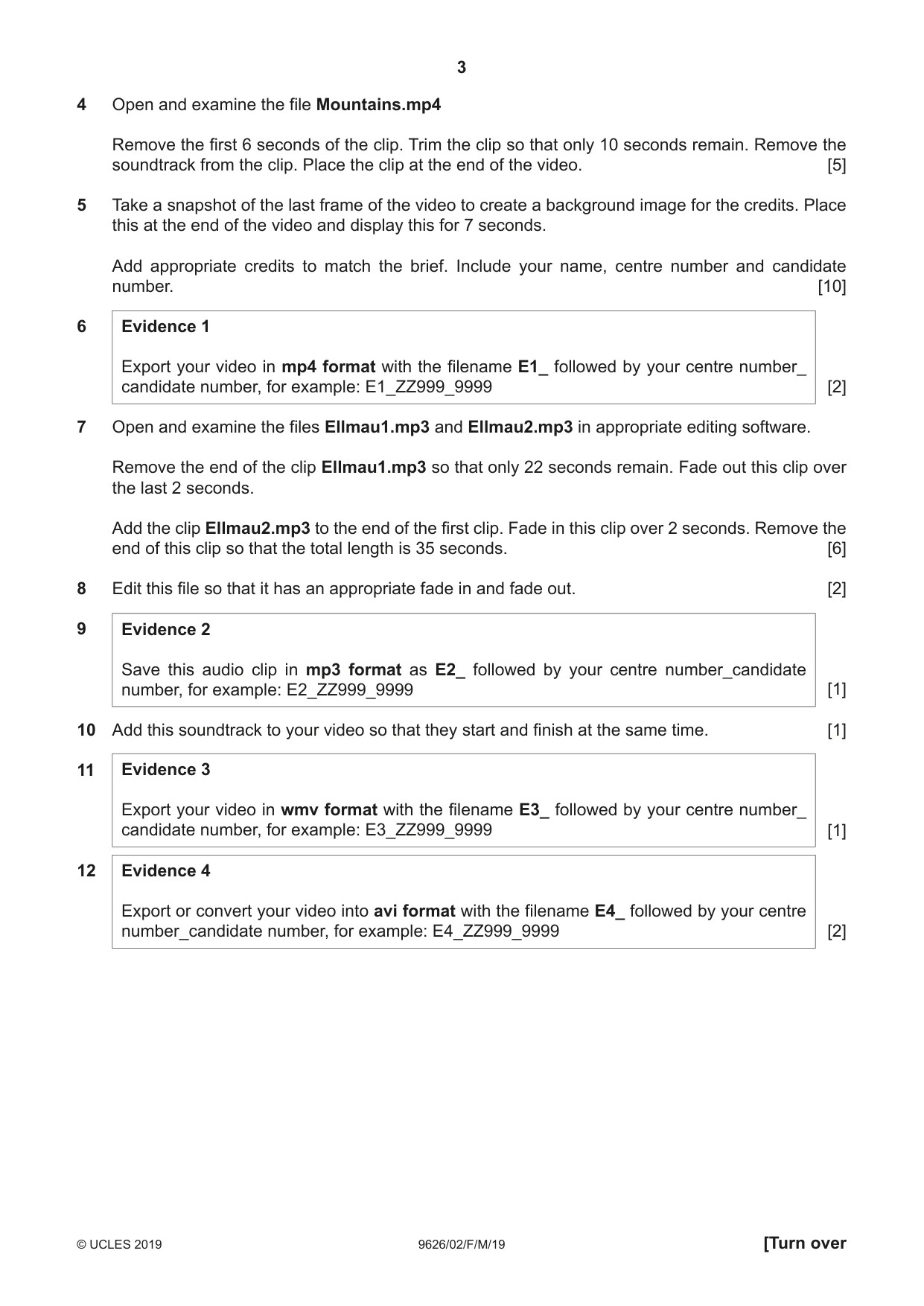 Cambridge A Level Information Technology (from 2017) 9626 2019 Feb/March Paper 2 · Variant 0 question paper, page 3 of 8
