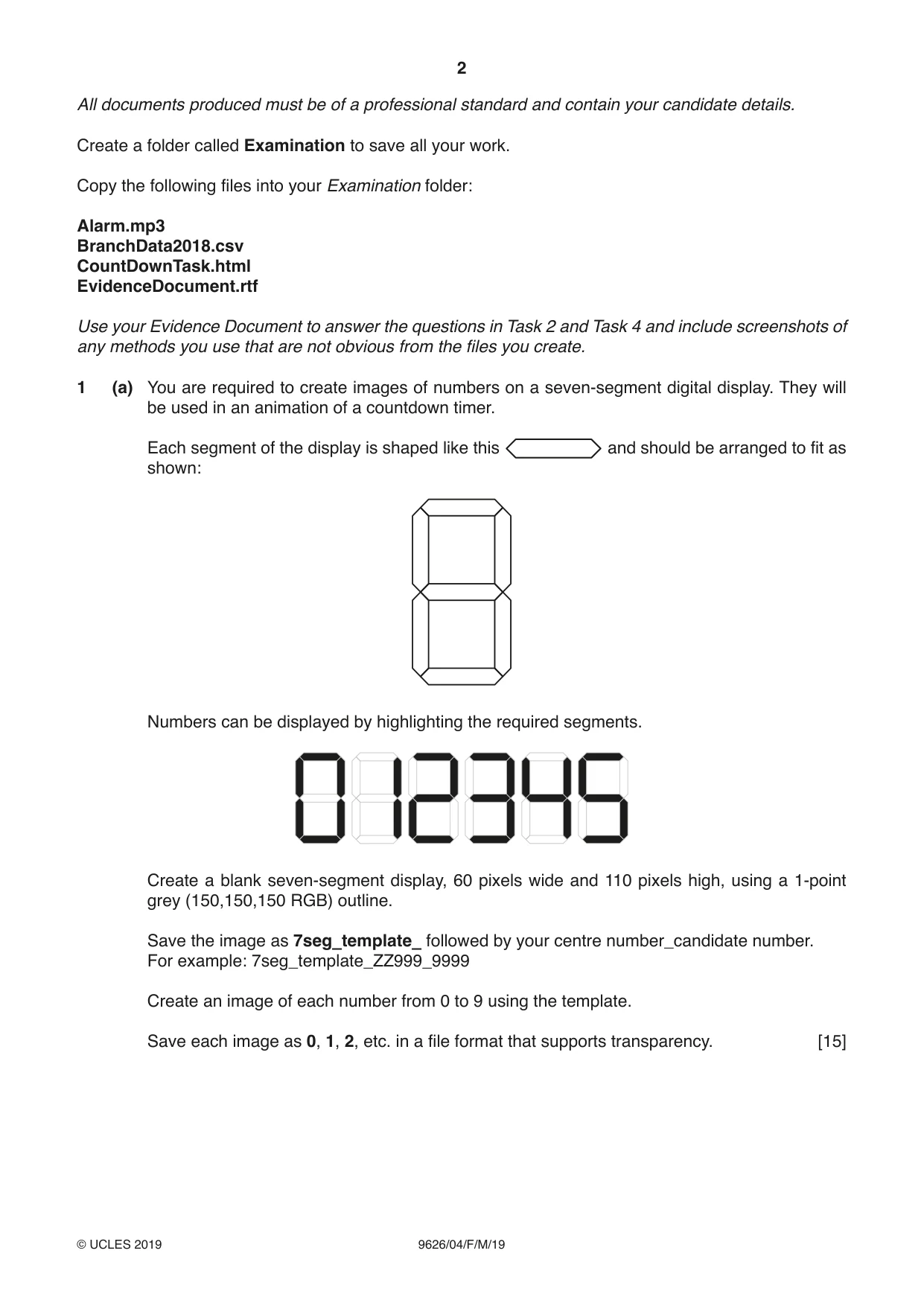 Cambridge A Level Information Technology (from 2017) 9626 2019 Feb/March Paper 4 · Variant 0 question paper, page 2 of 8