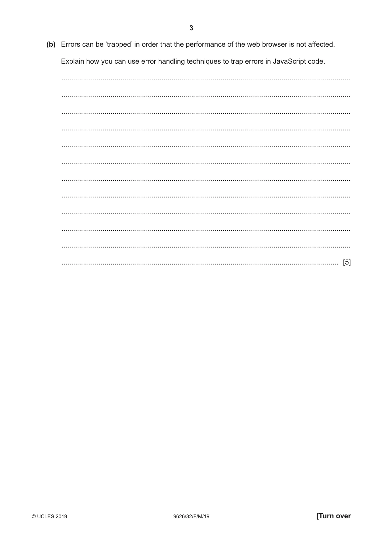 Cambridge A Level Information Technology (from 2017) 9626 2019 Feb/March Paper 3 · Variant 2 question paper, page 3 of 20