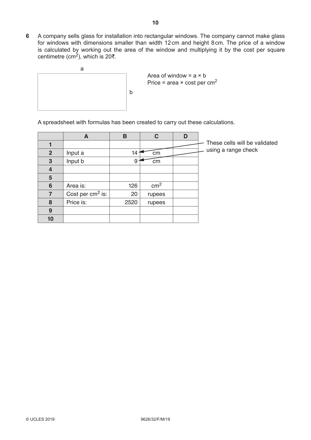 Cambridge A Level Information Technology (from 2017) 9626 2019 Feb/March Paper 3 · Variant 2 question paper, page 10 of 20