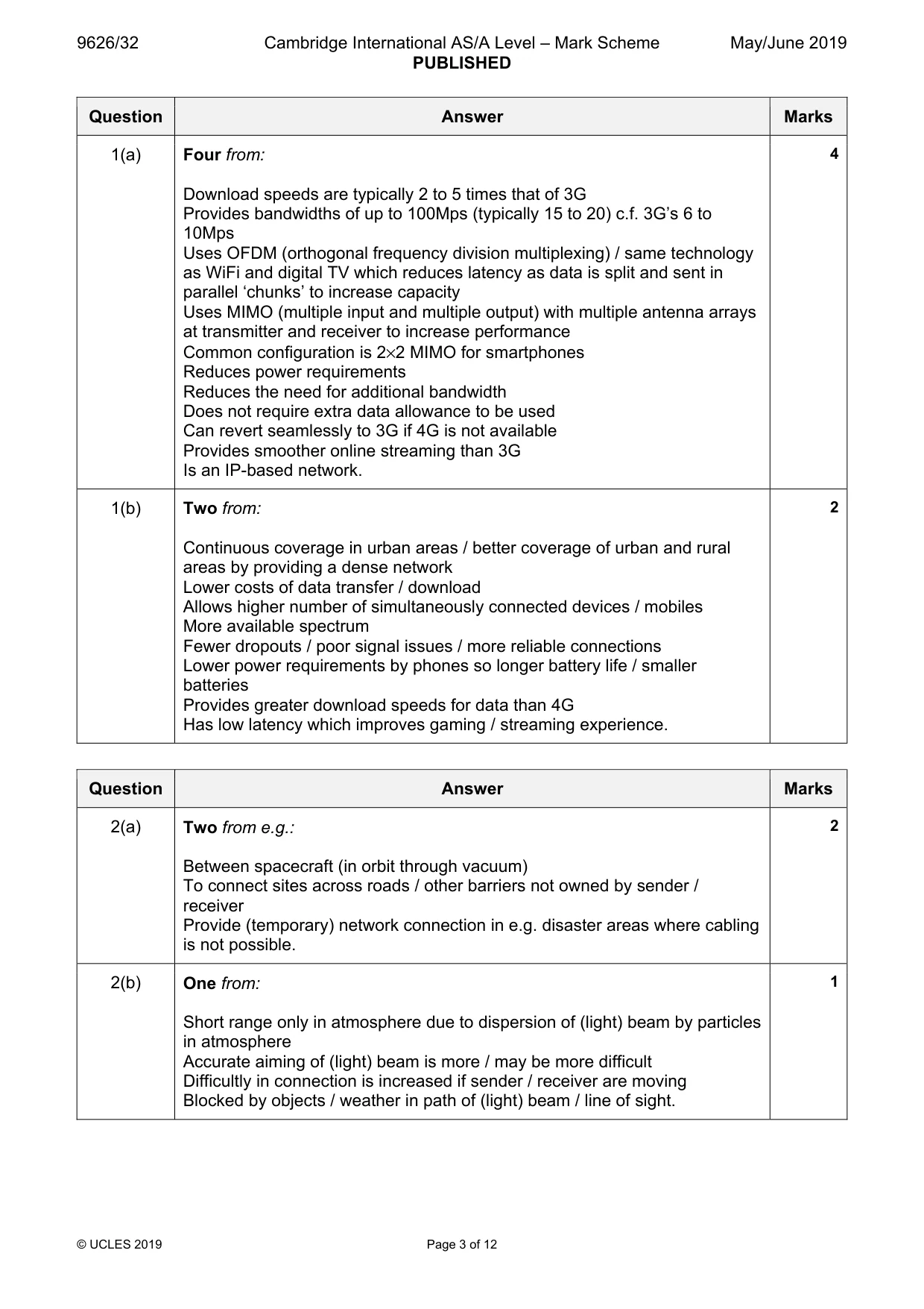 Mark scheme, page 3 of 12