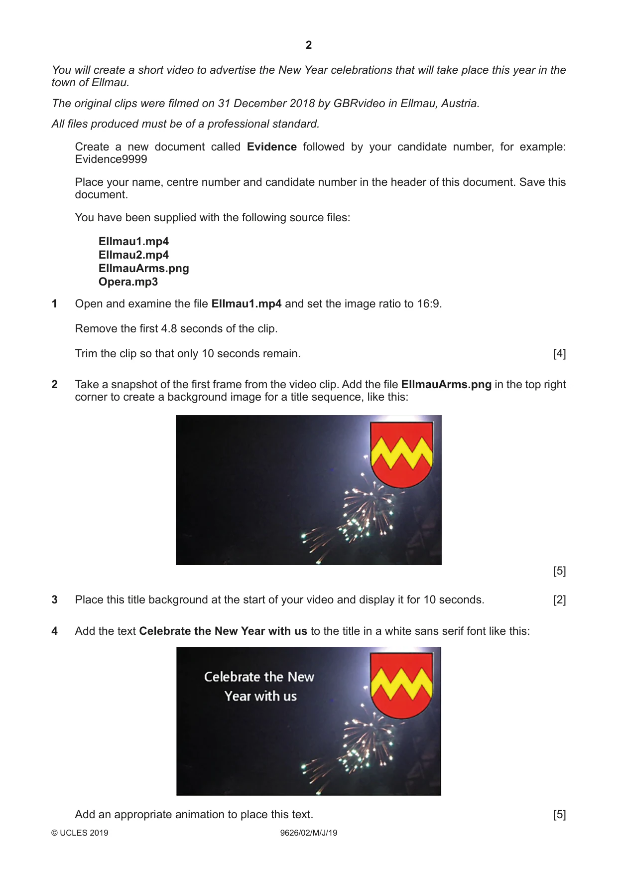 Cambridge A Level Information Technology (from 2017) 9626 2019 May/June Paper 2 · Variant 1 question paper, page 2 of 8