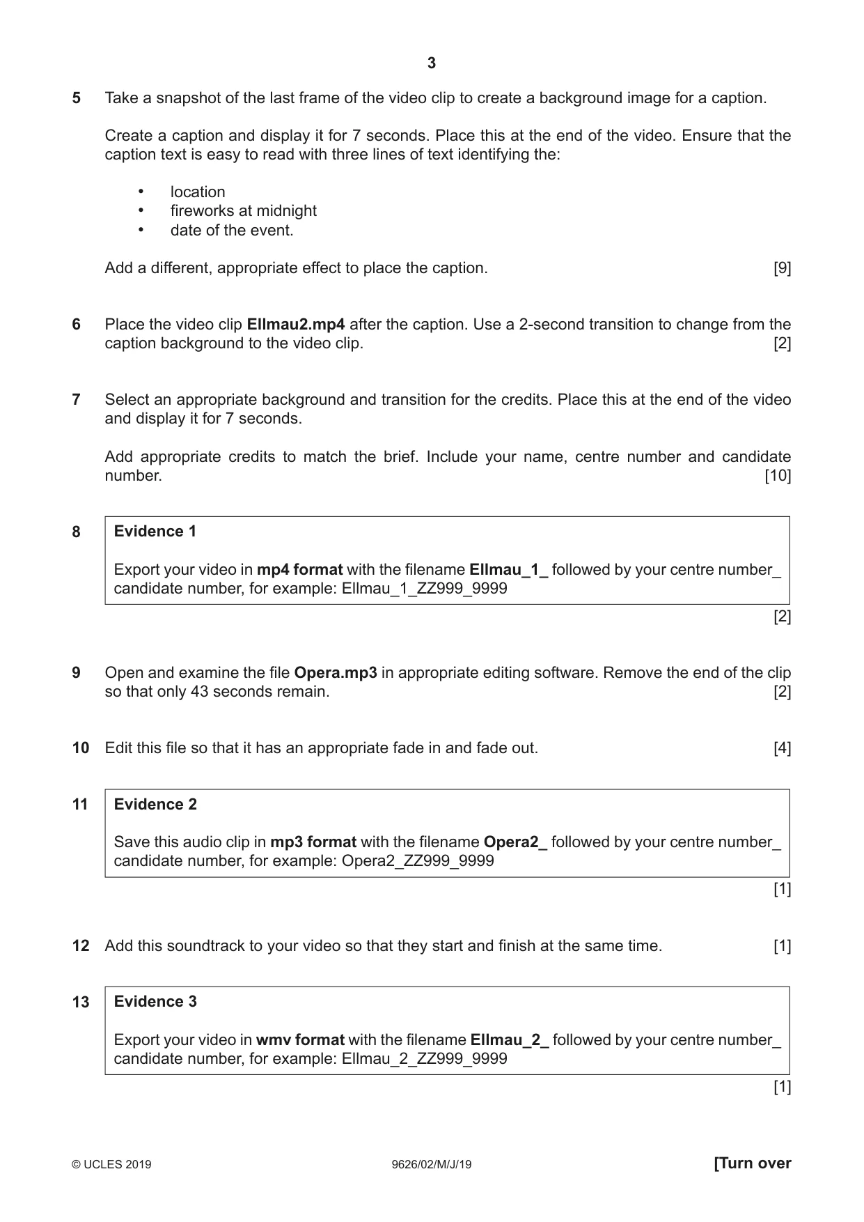 Cambridge A Level Information Technology (from 2017) 9626 2019 May/June Paper 2 · Variant 1 question paper, page 3 of 8