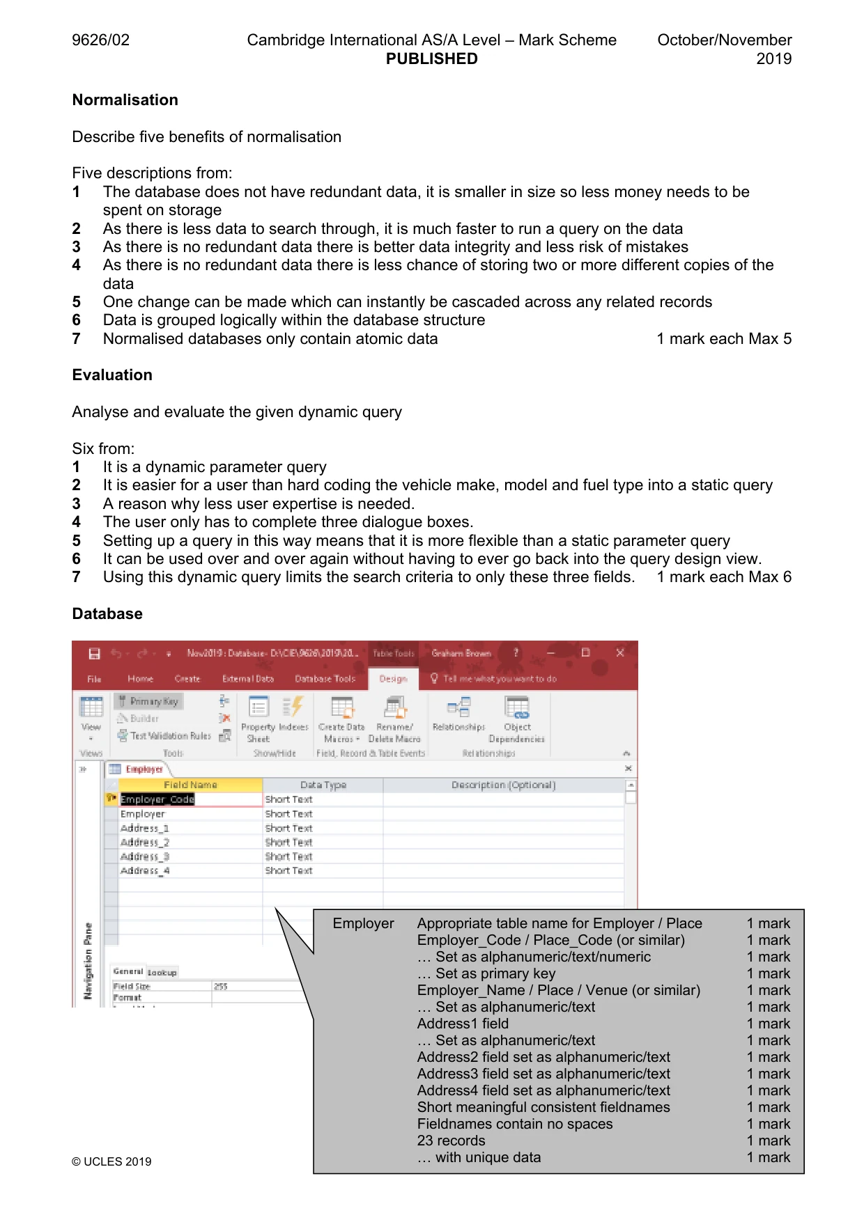 Mark scheme, page 4 of 8
