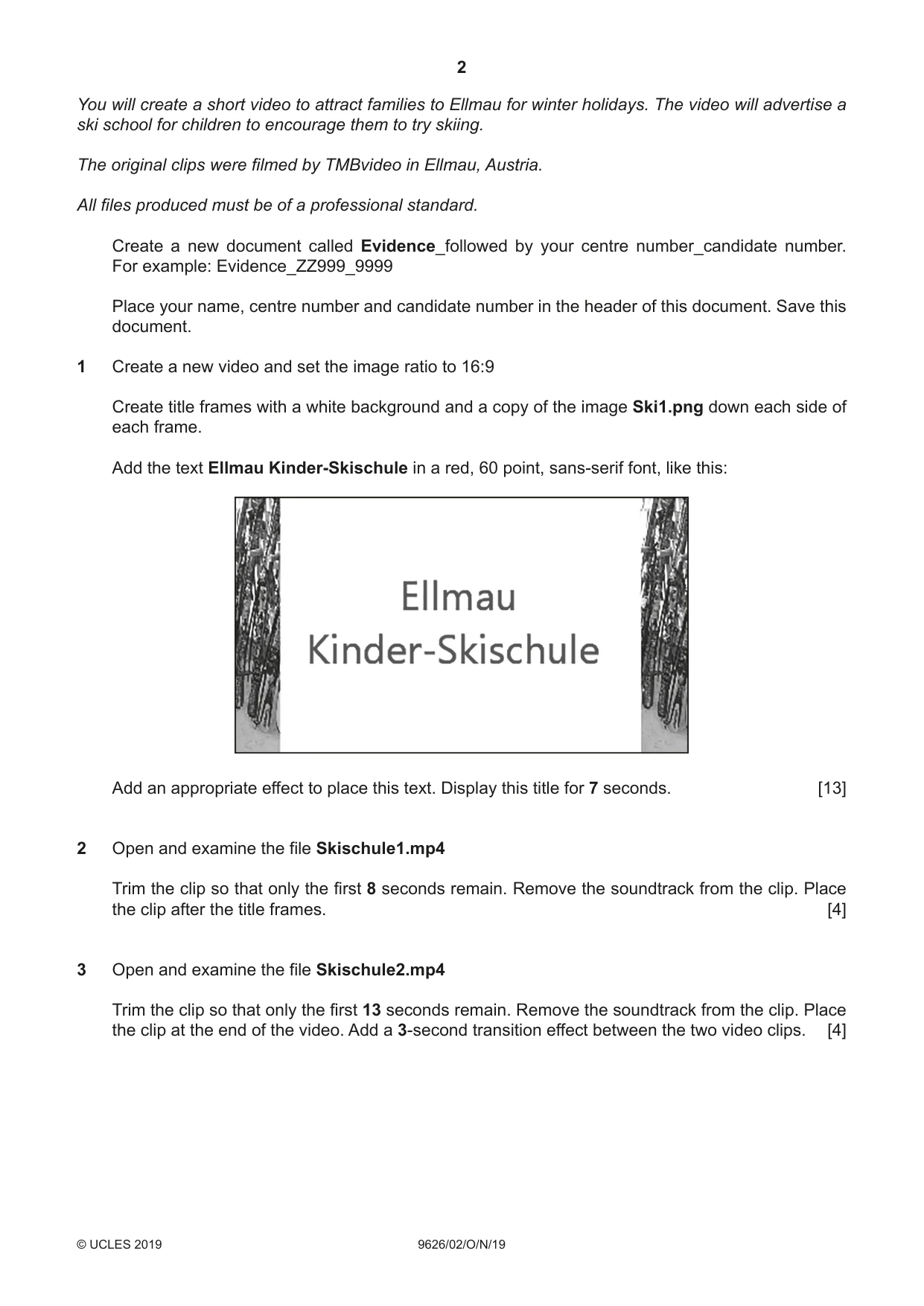 Cambridge A Level Information Technology (from 2017) 9626 2019 Oct/Nov Paper 2 · Variant 1 question paper, page 2 of 8