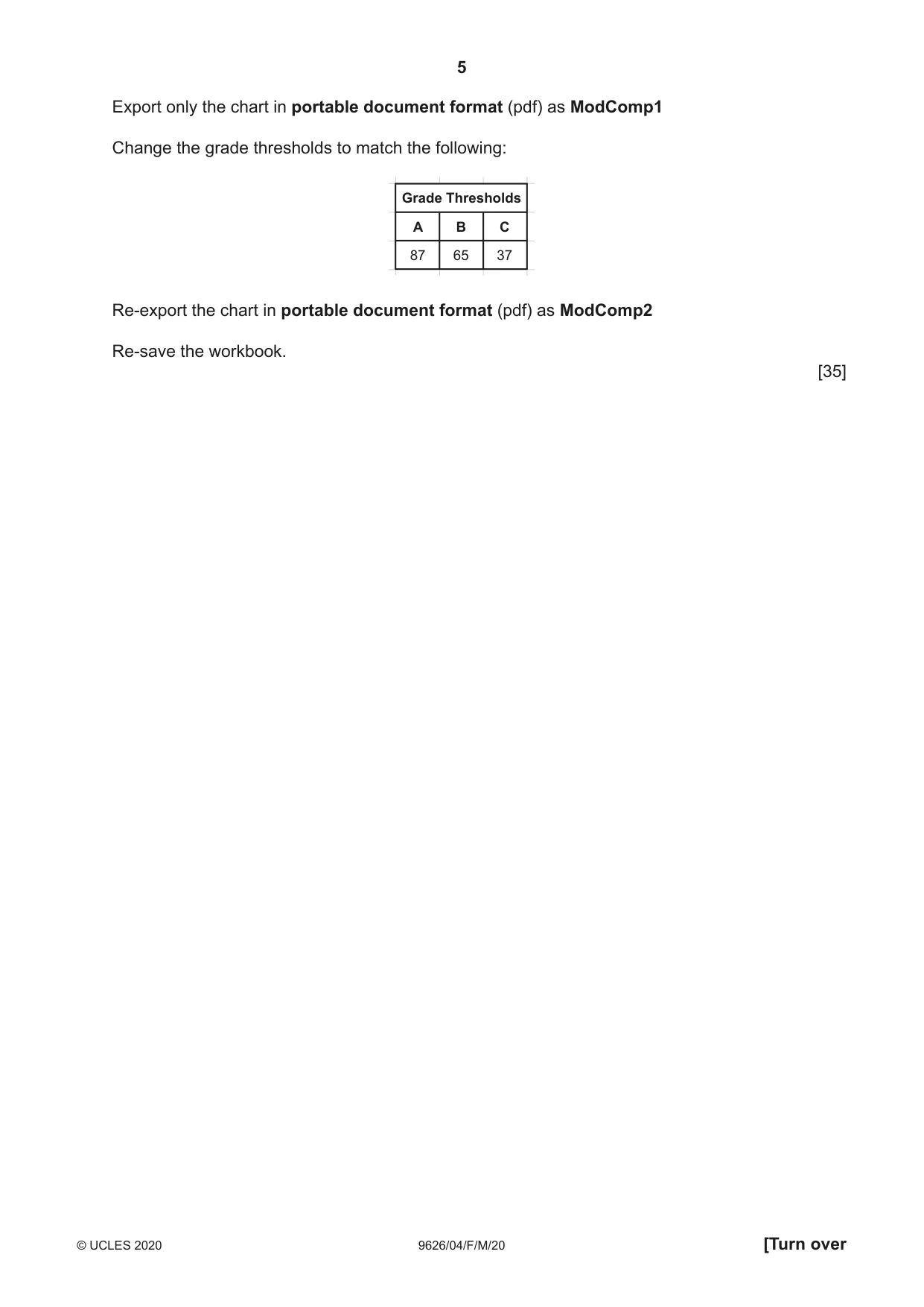 Cambridge A Level Information Technology (from 2017) 9626 2020 Feb/March Paper 4 · Variant 0 question paper, page 5 of 12