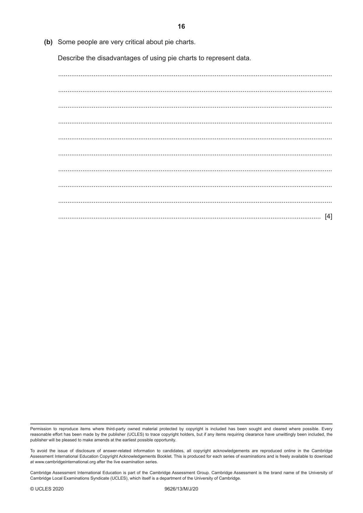Cambridge A Level Information Technology (from 2017) 9626 2020 May/June Paper 1 · Variant 3 question paper, page 16 of 16