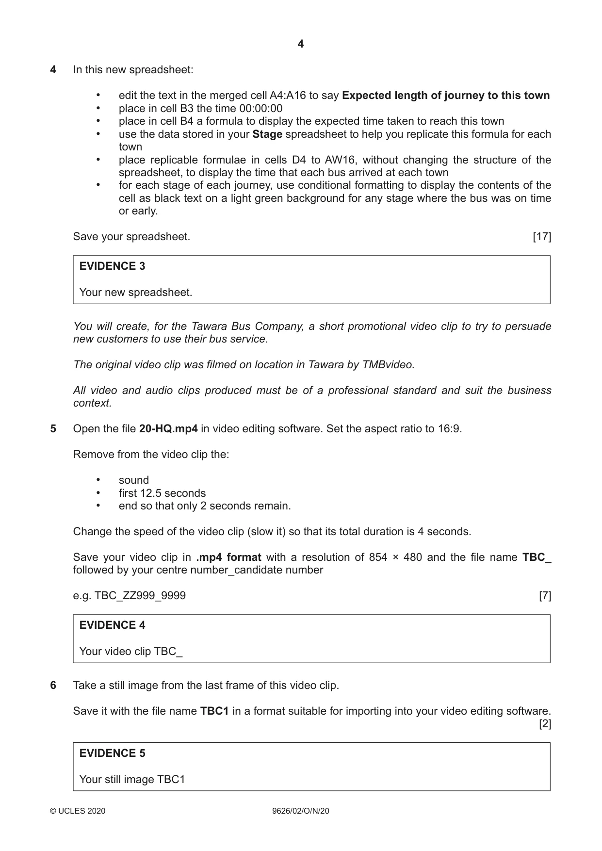 Cambridge A Level Information Technology (from 2017) 9626 2020 Oct/Nov Paper 2 · Variant 0 question paper, page 4 of 8