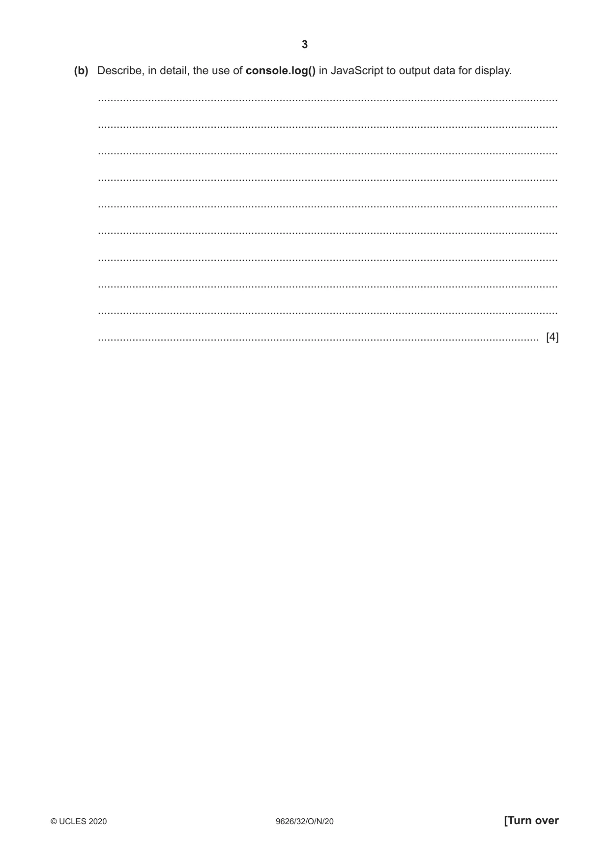 Cambridge A Level Information Technology (from 2017) 9626 2020 Oct/Nov Paper 3 · Variant 2 question paper, page 3 of 16