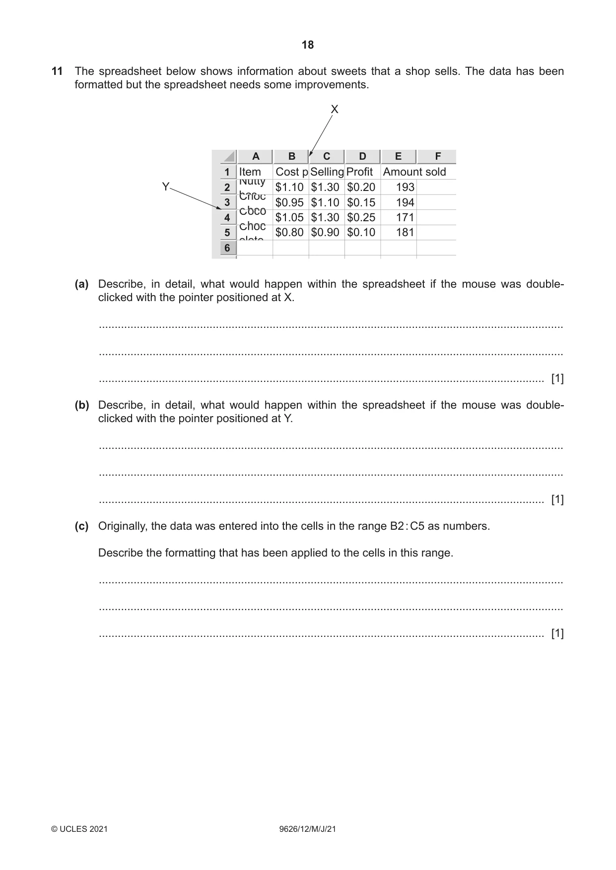 Cambridge A Level Information Technology (from 2017) 9626 2021 May/June Paper 1 · Variant 2 question paper, page 18 of 20