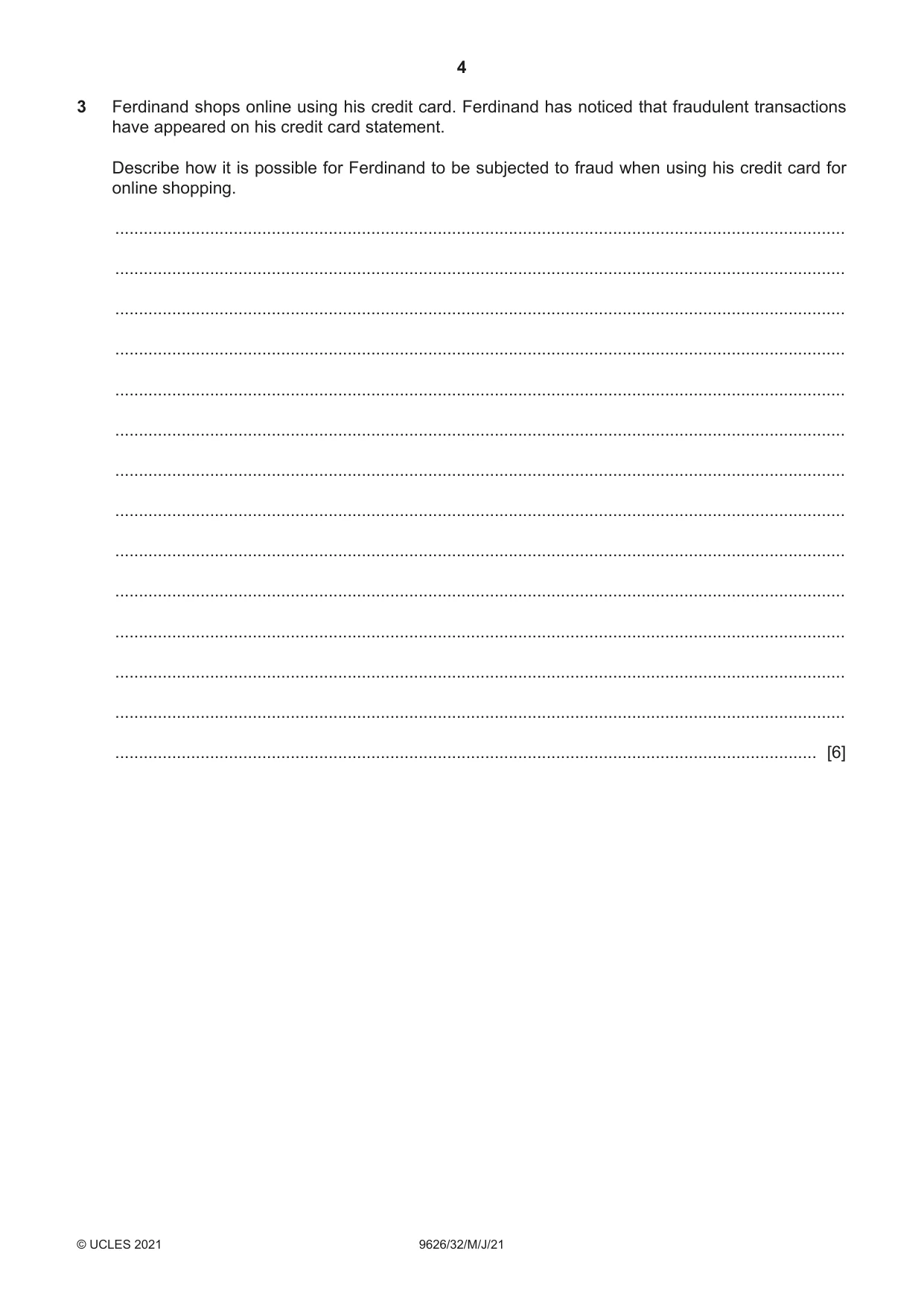 Cambridge A Level Information Technology (from 2017) 9626 2021 May/June Paper 3 · Variant 2 question paper, page 4 of 16
