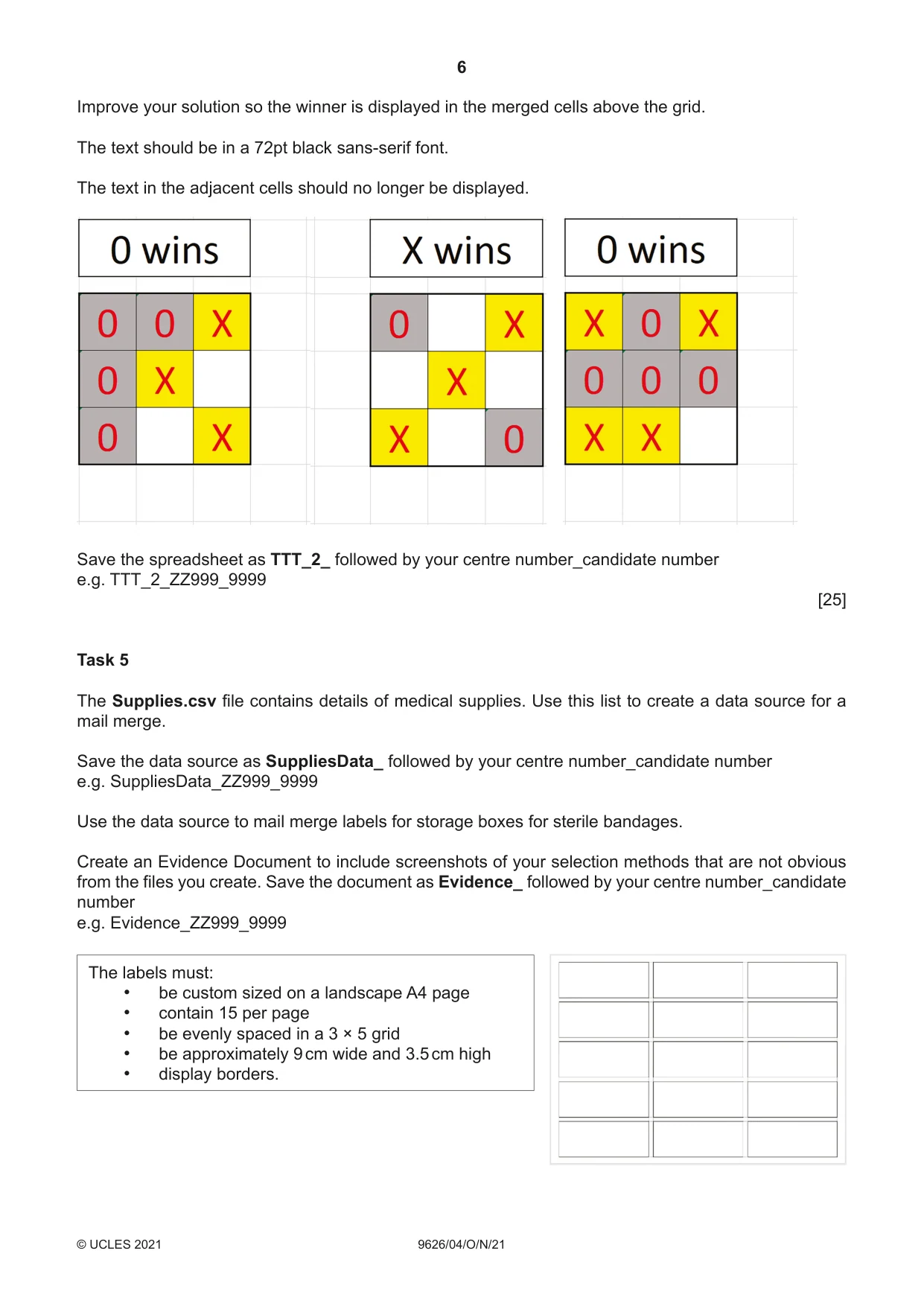 Cambridge A Level Information Technology (from 2017) 9626 2021 Oct/Nov Paper 4 · Variant 0 question paper, page 6 of 8