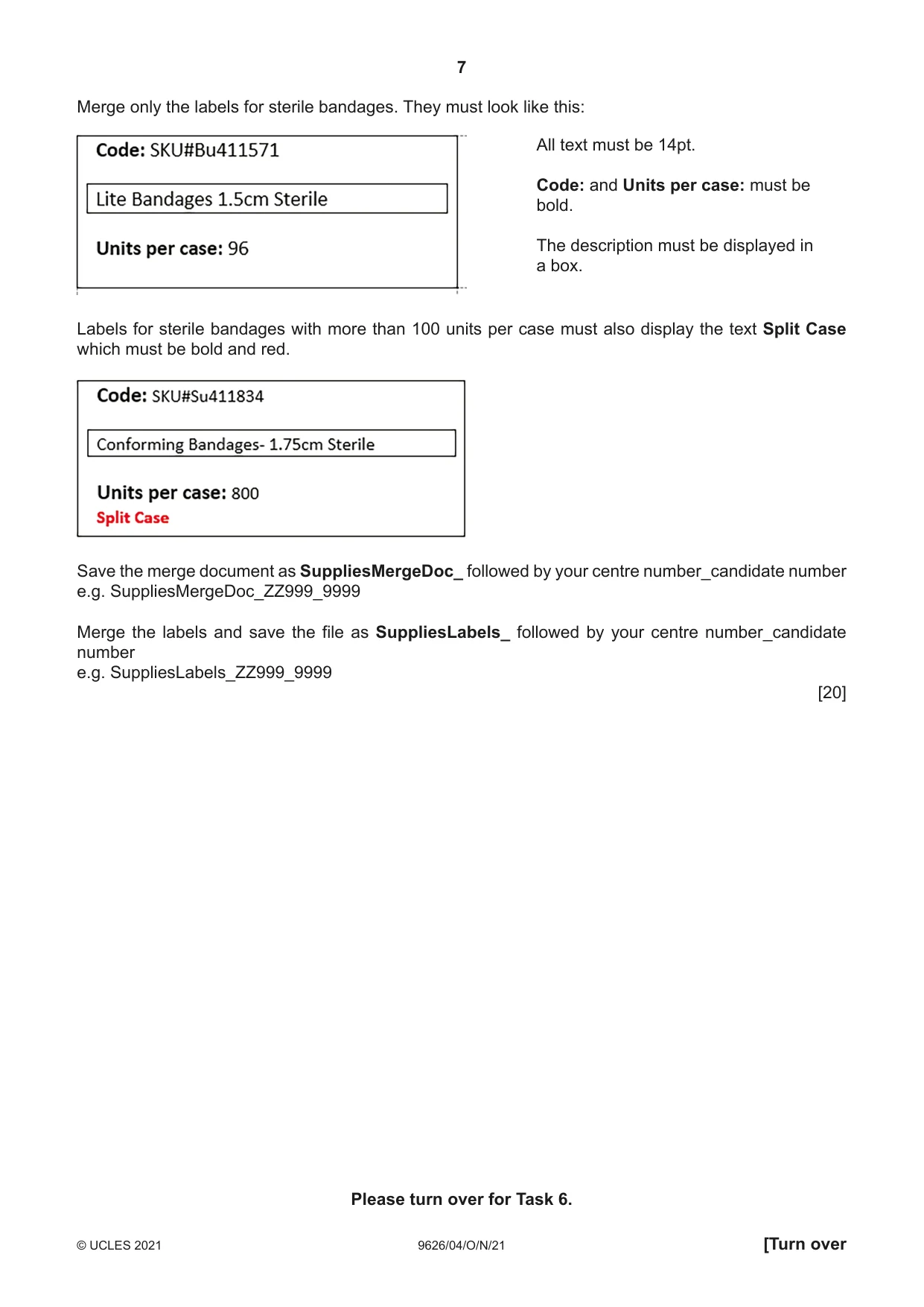 Cambridge A Level Information Technology (from 2017) 9626 2021 Oct/Nov Paper 4 · Variant 0 question paper, page 7 of 8
