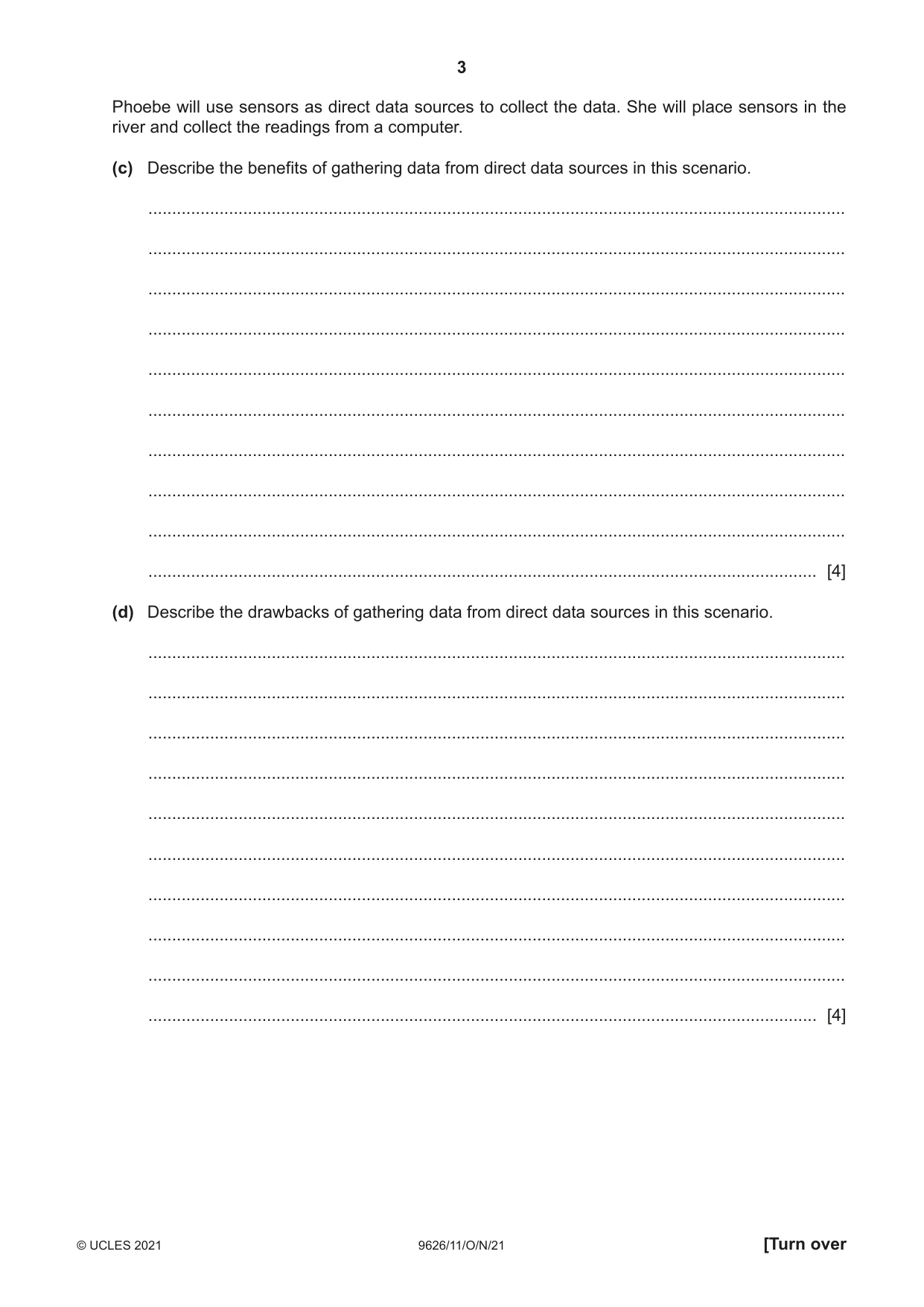 Cambridge A Level Information Technology (from 2017) 9626 2021 Oct/Nov Paper 1 · Variant 1 question paper, page 3 of 16