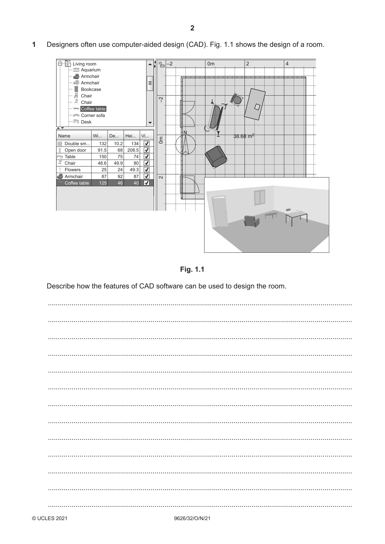 Cambridge A Level Information Technology (from 2017) 9626 2021 Oct/Nov Paper 3 · Variant 2 question paper, page 2 of 16