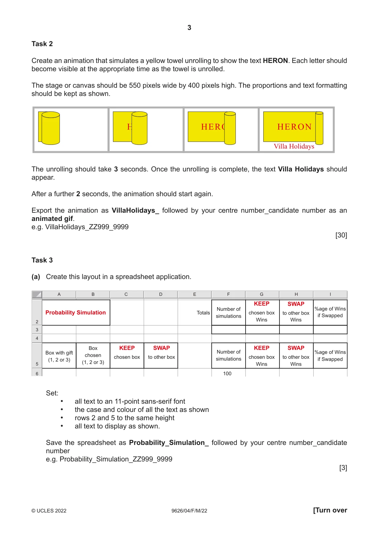 Cambridge A Level Information Technology (from 2017) 9626 2022 Feb/March Paper 4 · Variant 0 question paper, page 3 of 8