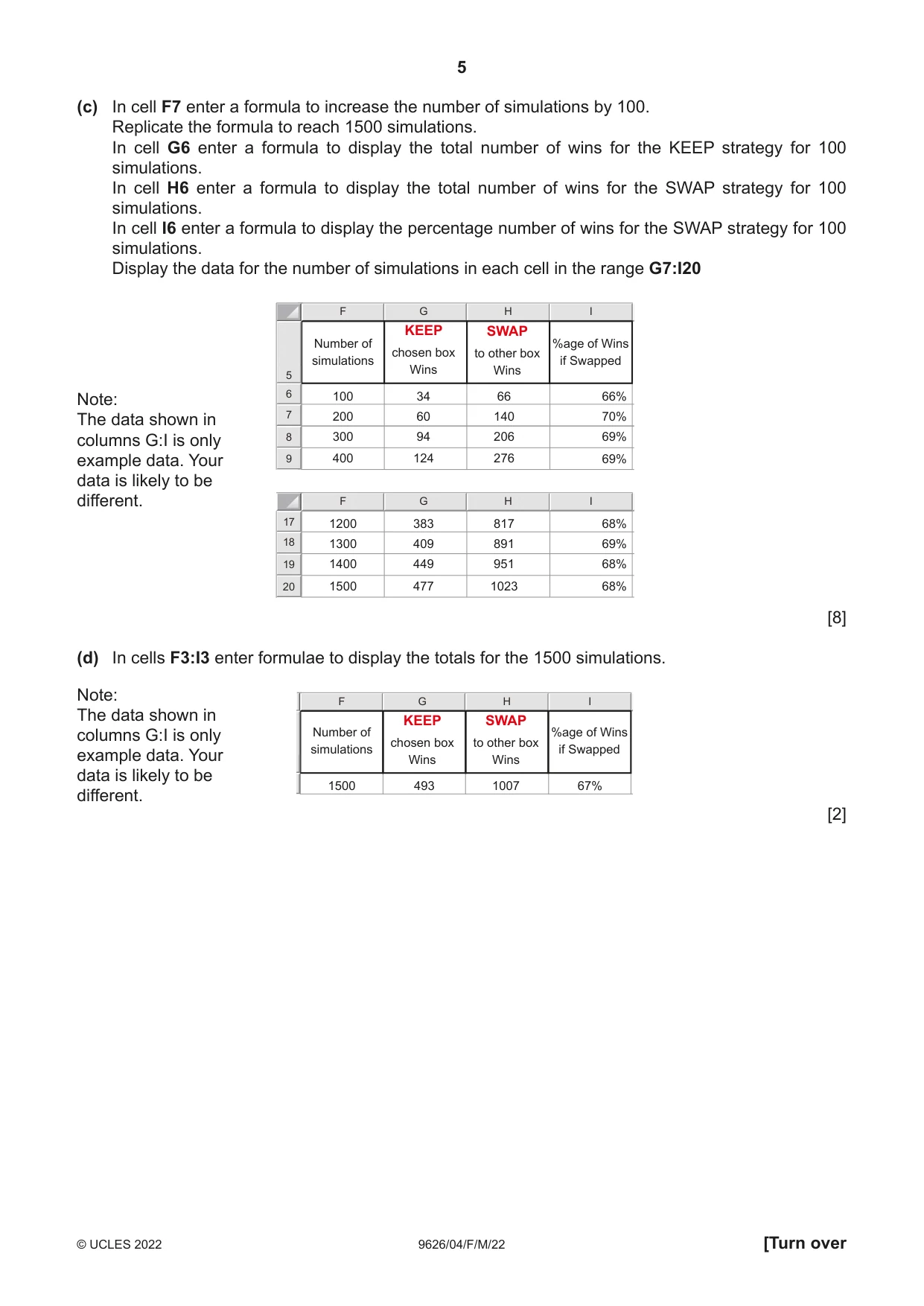 Cambridge A Level Information Technology (from 2017) 9626 2022 Feb/March Paper 4 · Variant 0 question paper, page 5 of 8