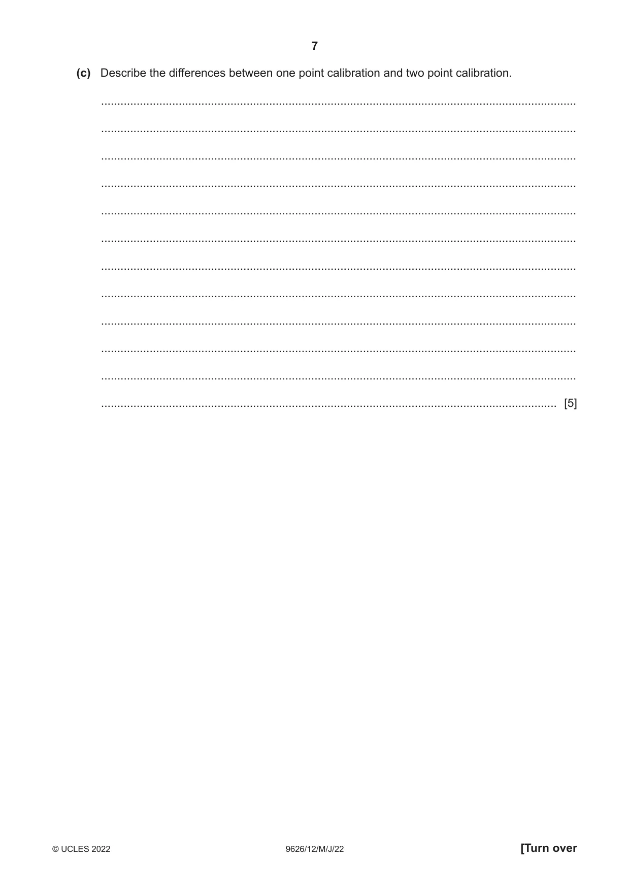 Cambridge A Level Information Technology (from 2017) 9626 2022 May/June Paper 1 · Variant 2 question paper, page 7 of 12