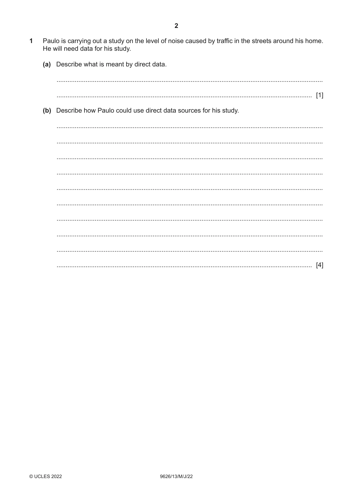 Cambridge A Level Information Technology (from 2017) 9626 2022 May/June Paper 1 · Variant 3 question paper, page 2 of 12