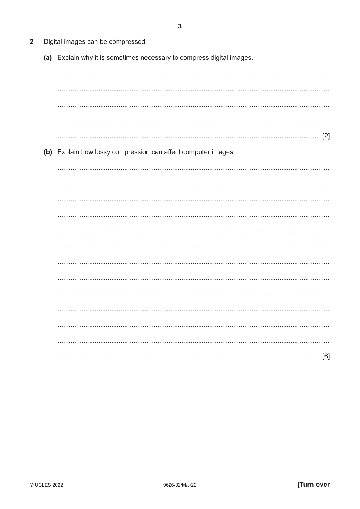 Cambridge A Level Information Technology (from 2017) 9626 2022 May/June Paper 3 · Variant 2 question paper, page 3 of 12