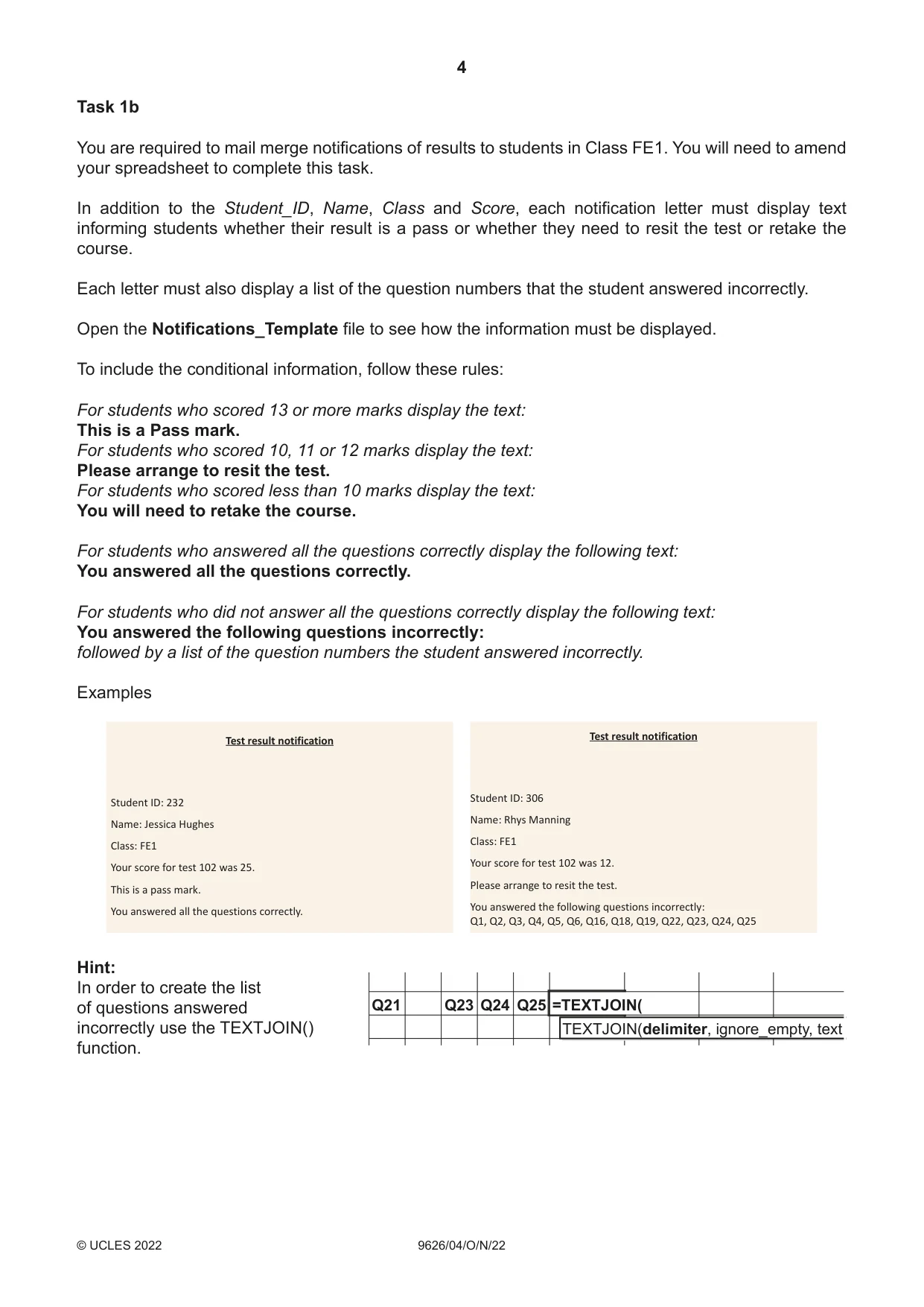 Cambridge A Level Information Technology (from 2017) 9626 2022 Oct/Nov Paper 4 · Variant 0 question paper, page 4 of 8