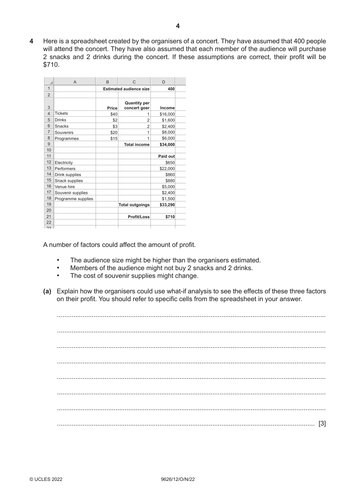 Cambridge A Level Information Technology (from 2017) 9626 2022 Oct/Nov Paper 1 · Variant 2 question paper, page 4 of 12