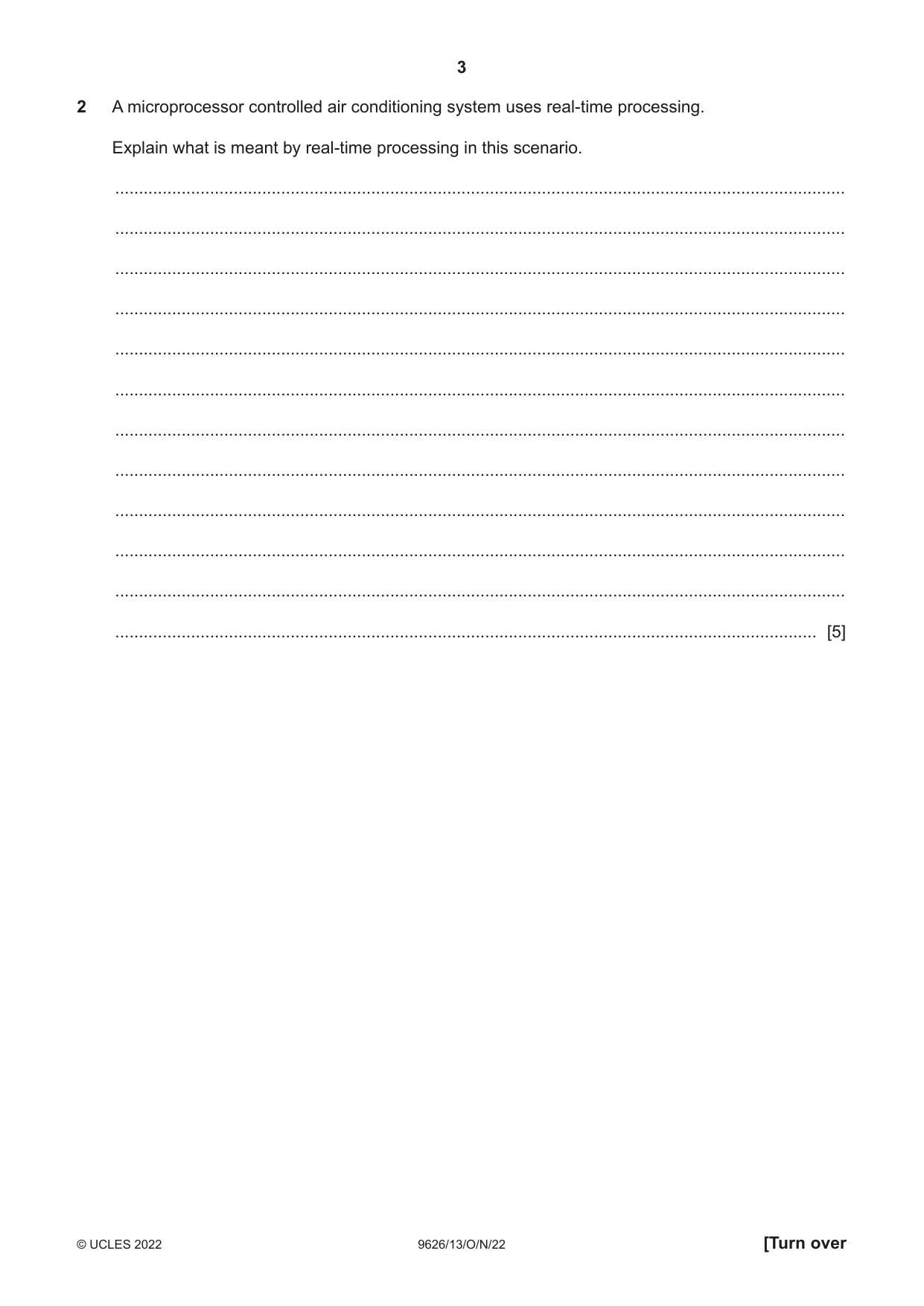 Cambridge A Level Information Technology (from 2017) 9626 2022 Oct/Nov Paper 1 · Variant 3 question paper, page 3 of 12