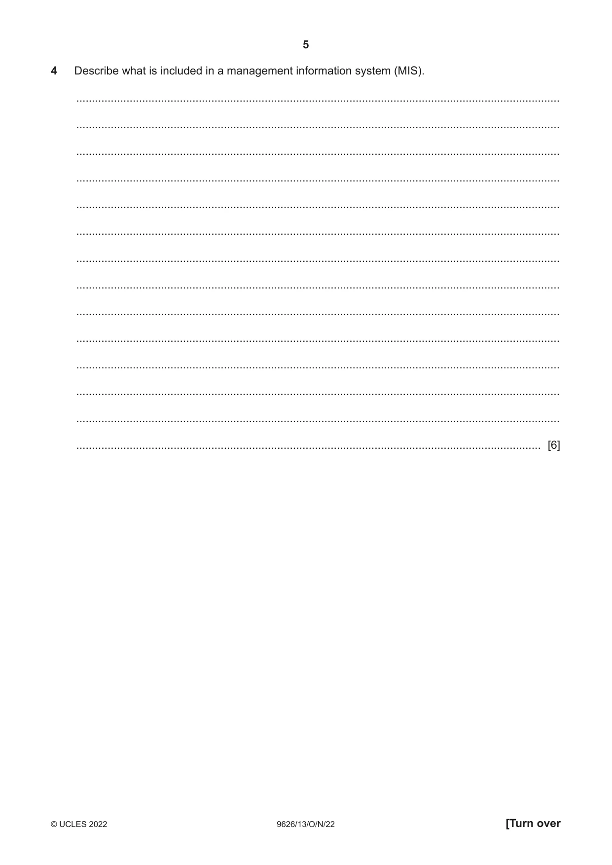 Cambridge A Level Information Technology (from 2017) 9626 2022 Oct/Nov Paper 1 · Variant 3 question paper, page 5 of 12