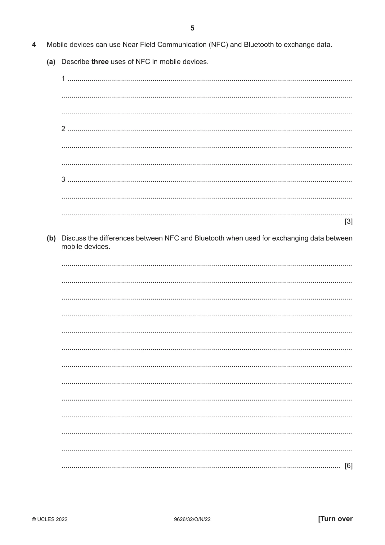 Cambridge A Level Information Technology (from 2017) 9626 2022 Oct/Nov Paper 3 · Variant 2 question paper, page 5 of 12