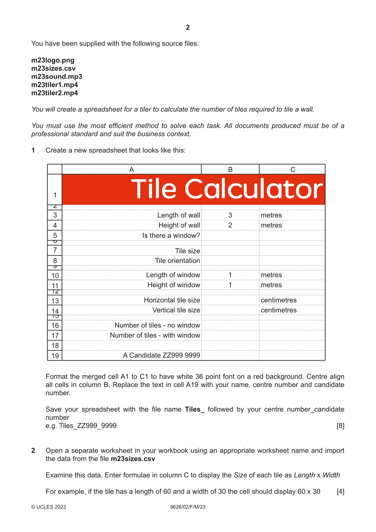 Cambridge A Level Information Technology (from 2017) 9626 2023 Feb/March Paper 2 · Variant 0 question paper, page 2 of 8